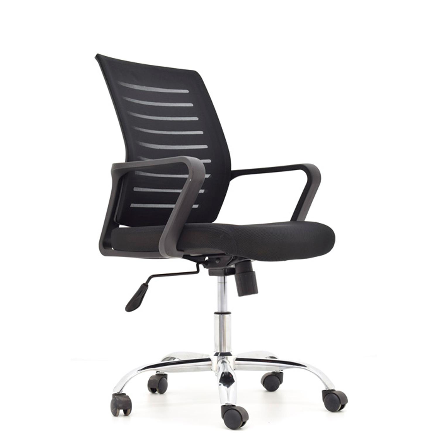 SILLA ERGONÓMICA ONIX GERENTE CROMADO NEGRO OFIDEAS - 1