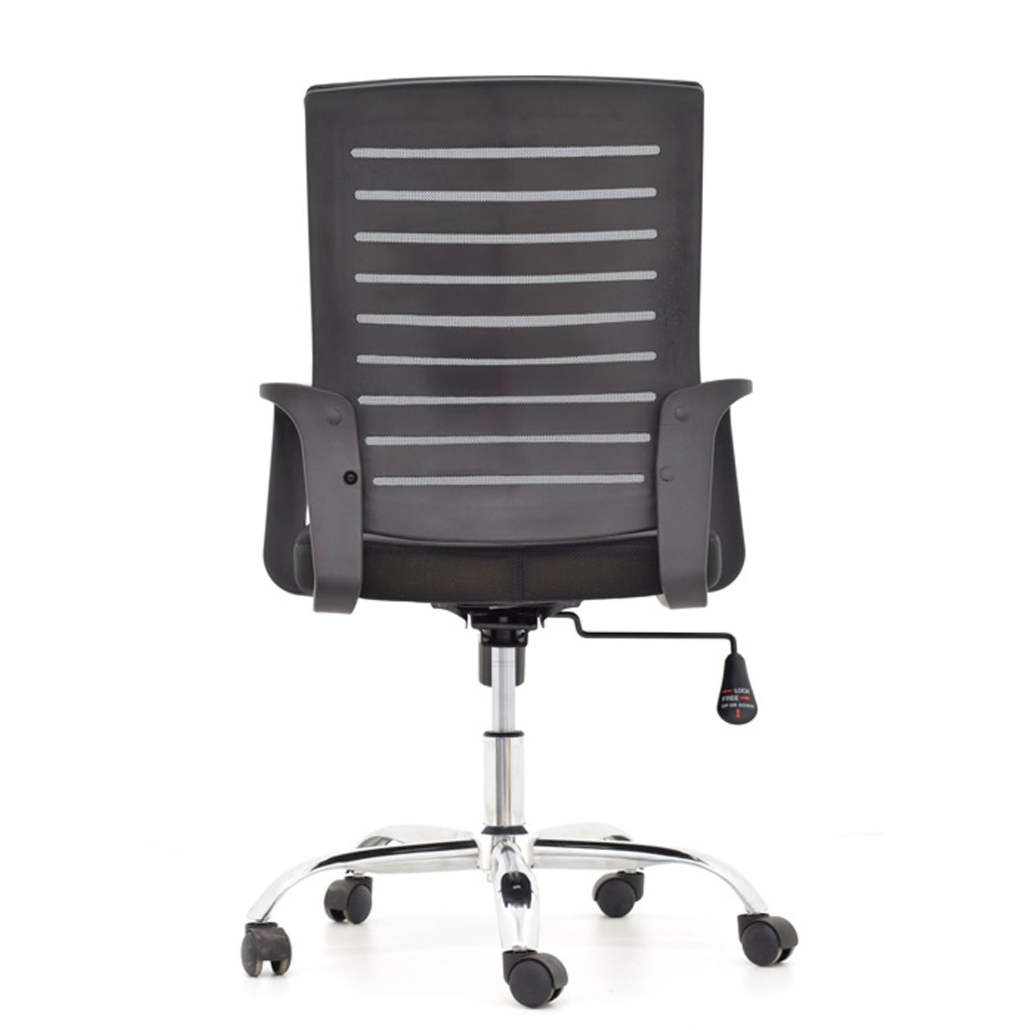 SILLA ERGONÓMICA ONIX GERENTE CROMADO NEGRO OFIDEAS - 4
