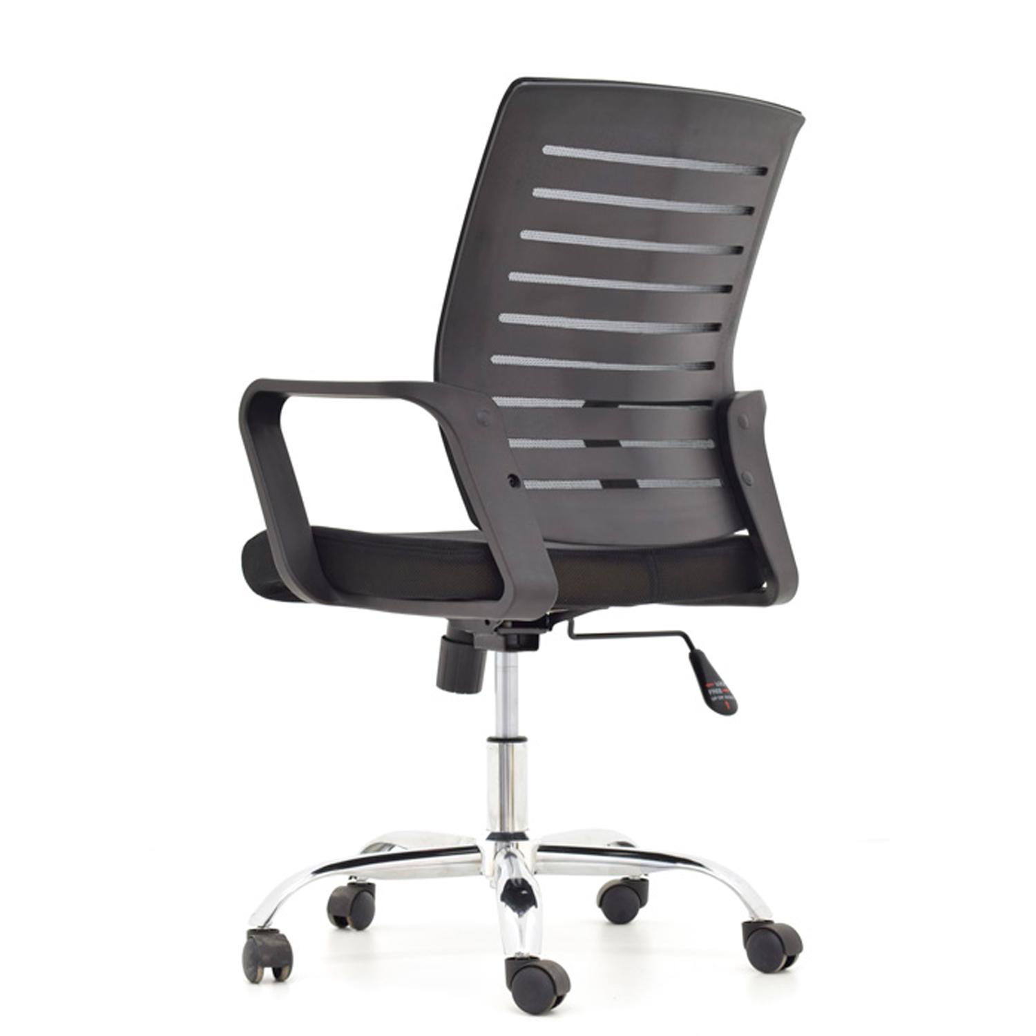 SILLA ERGONÓMICA ONIX GERENTE CROMADO NEGRO OFIDEAS - 5