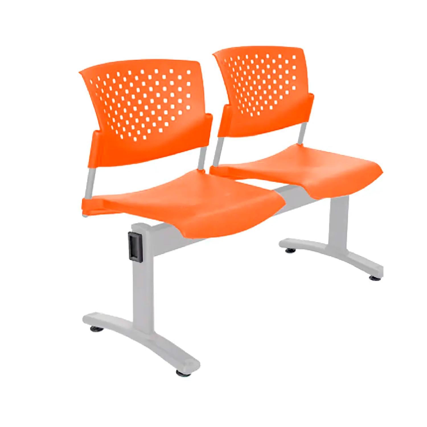 BANQUETA DE ESPERA BUTTERFLY VE NARANJA 2 ASIENTOS EG OFIDEAS - 1