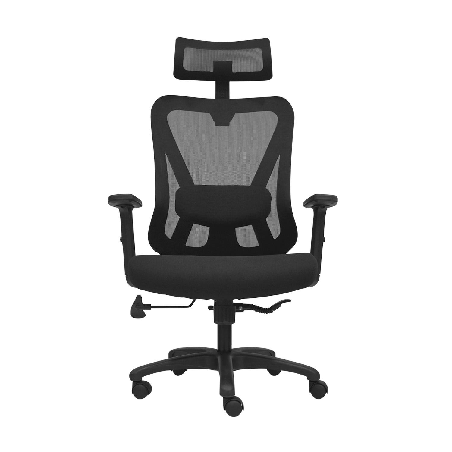 SILLA ERGONÓMICA DOLFIN LAP BRAZOS 1D PRESIDENTE NYLON NEGRO OFIDEAS - 2