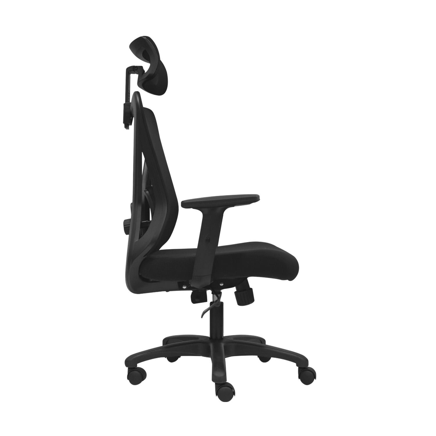 SILLA ERGONÓMICA DOLFIN LAP BRAZOS 1D PRESIDENTE NYLON NEGRO OFIDEAS - 3
