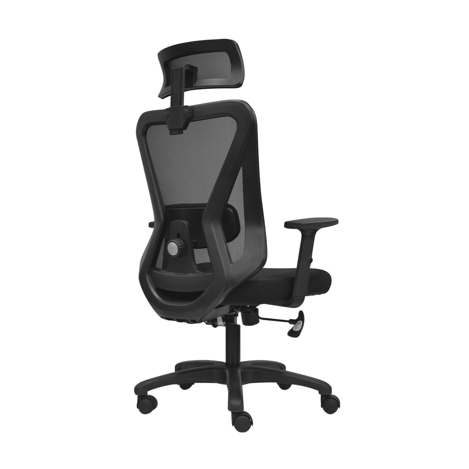 SILLA ERGONÓMICA DOLFIN LAP BRAZOS 1D PRESIDENTE NYLON NEGRO OFIDEAS - 4