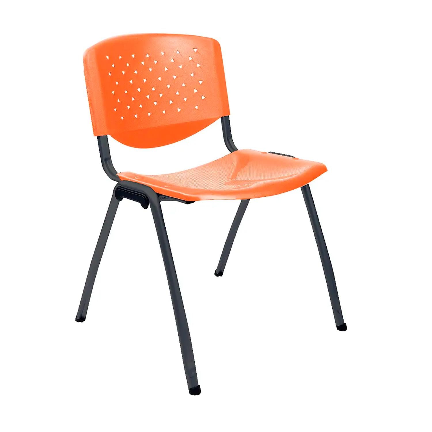 SILLA FIJA DE VISITA PRISMA NARANJA EN OFIDEAS - 1
