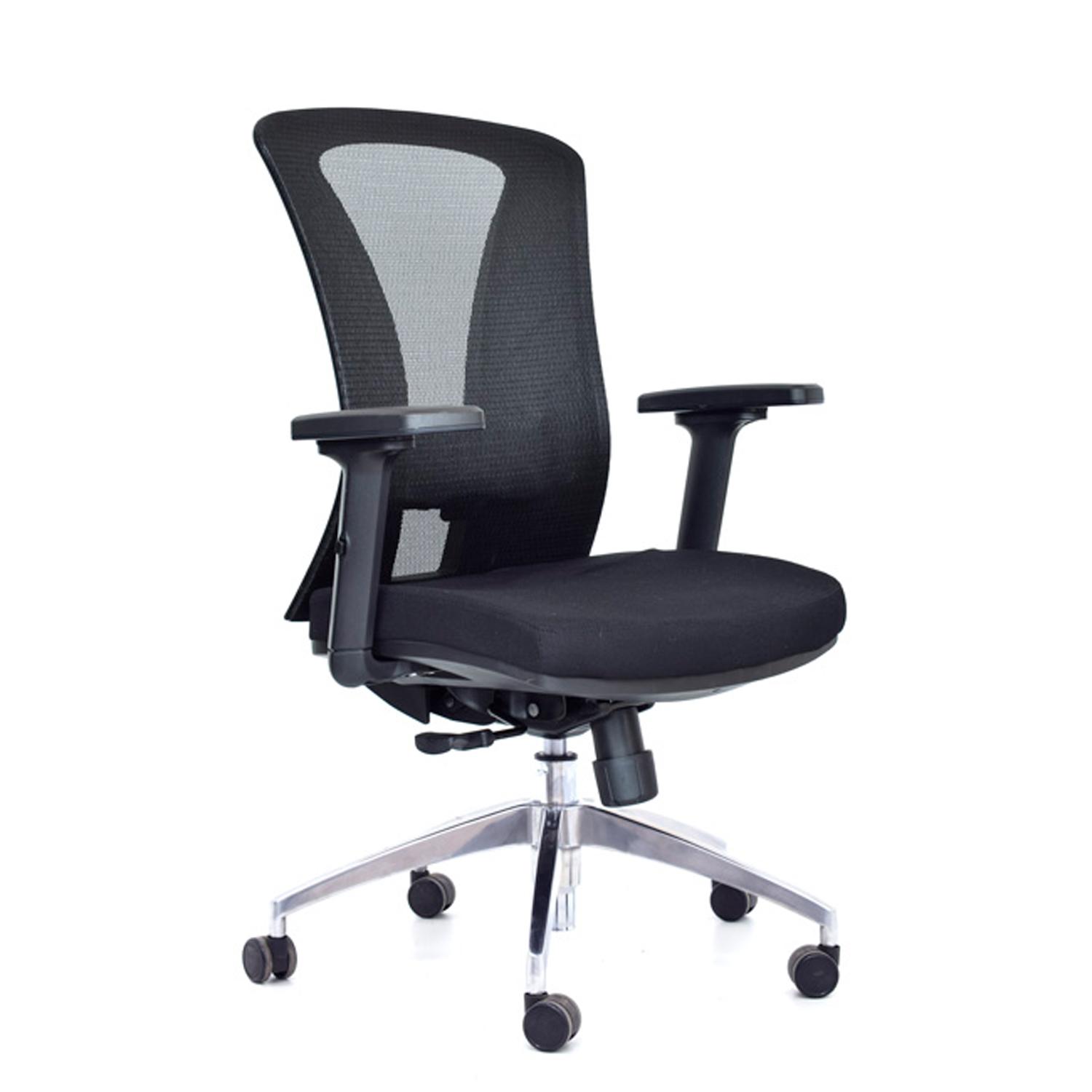 SILLA ERGONÓMICA VERSALLES GERENTE BRAZOS 3D ALUMINIO NEGRO OFIDEAS - 1