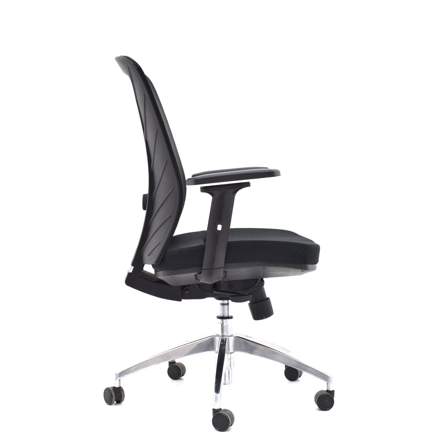SILLA ERGONÓMICA VERSALLES GERENTE BRAZOS 3D ALUMINIO NEGRO OFIDEAS - 3