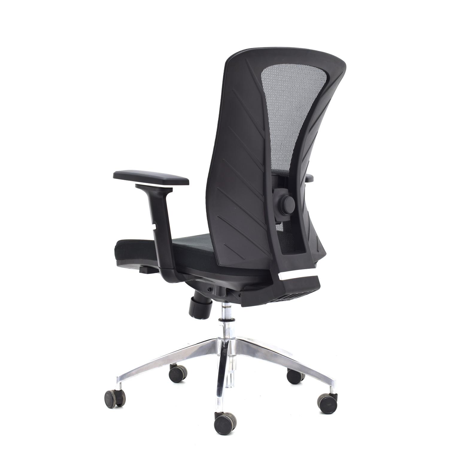 SILLA ERGONÓMICA VERSALLES GERENTE BRAZOS 3D ALUMINIO NEGRO OFIDEAS - 4