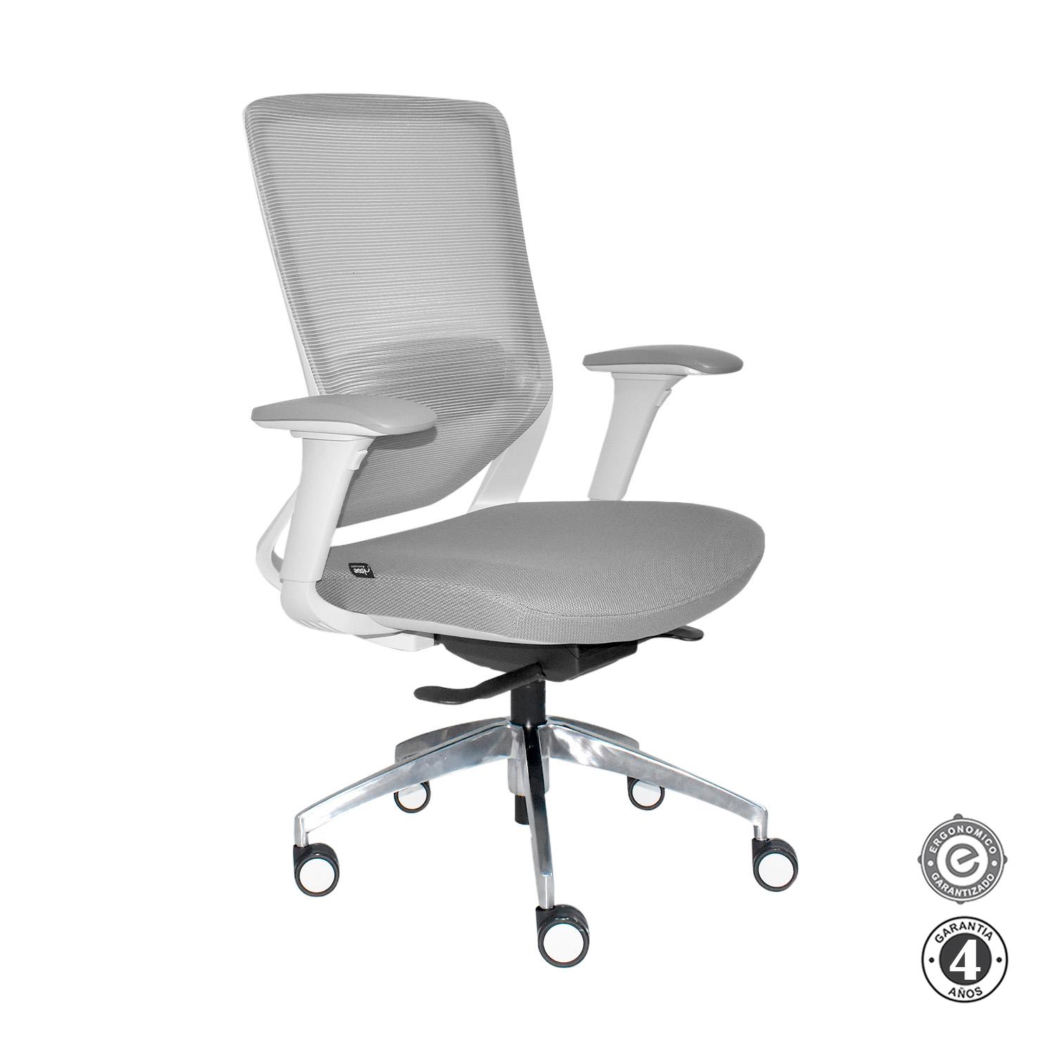 SILLA ERGONÓMICA LOOP GERENTE 4D ALUMINIO GRIS OFIDEAS - 6