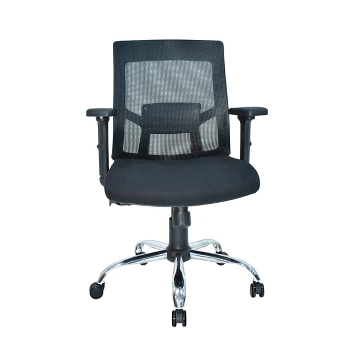 SILLA ERGONÓMICA RADIUS BASCULANTE BRAZOS 3D CROMADO NEGRO OFIDEAS - 2