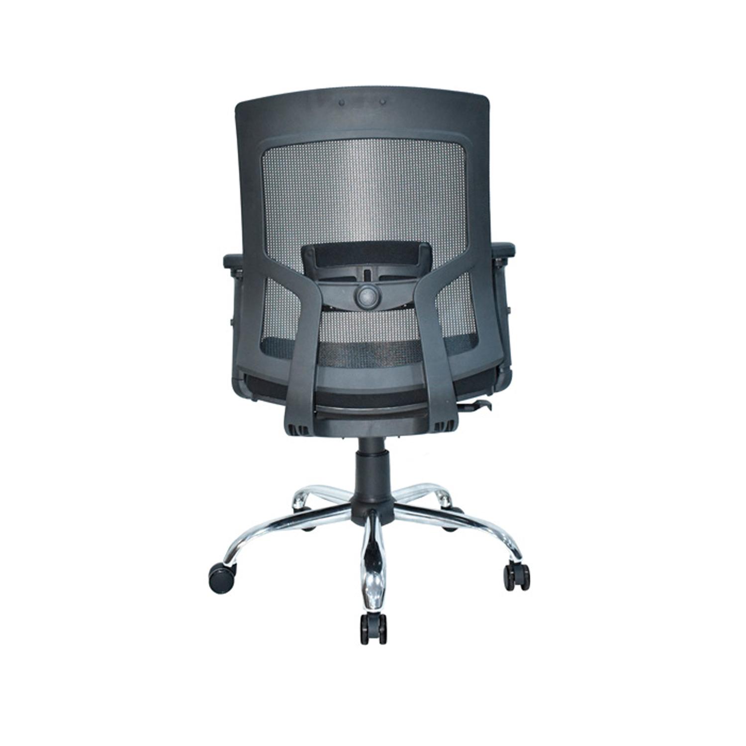 SILLA ERGONÓMICA RADIUS BASCULANTE BRAZOS 3D CROMADO NEGRO OFIDEAS - 5