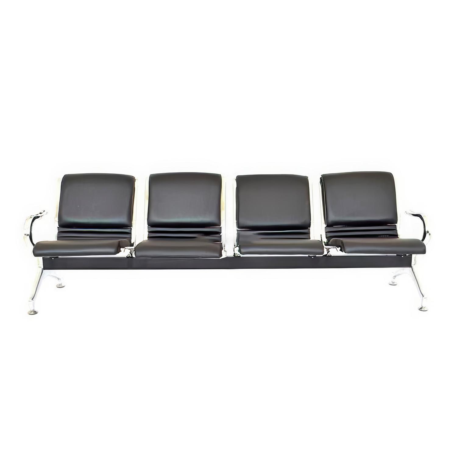 TANDEM AEROPUERTO FULL TAPIZ NEGRO 4 ASIENTOS OFIDEAS - 2