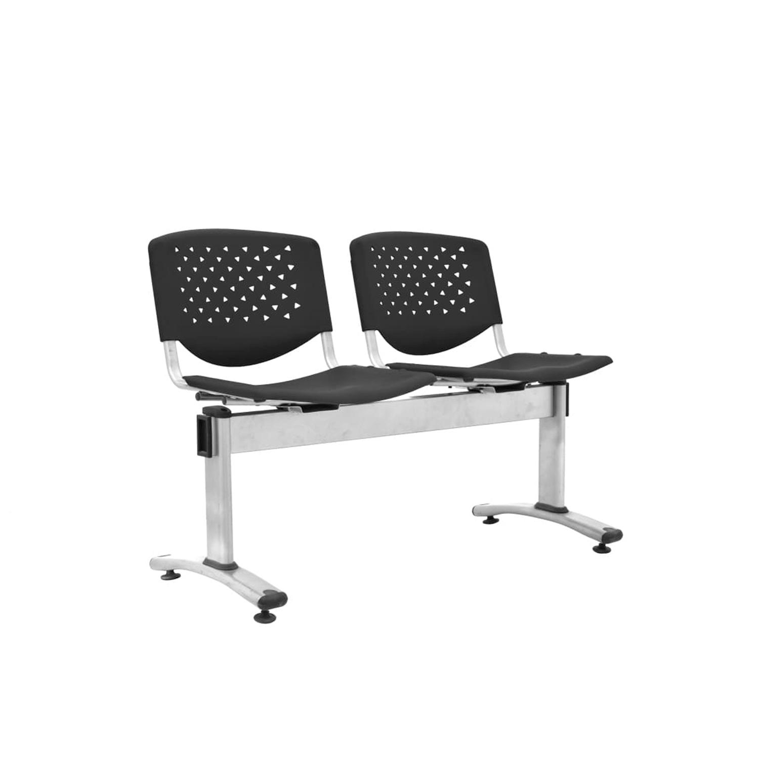 BANQUETA DE ESPERA PRISMA PRO NEGRO 2 ASIENTOS EG OFIDEAS - 1