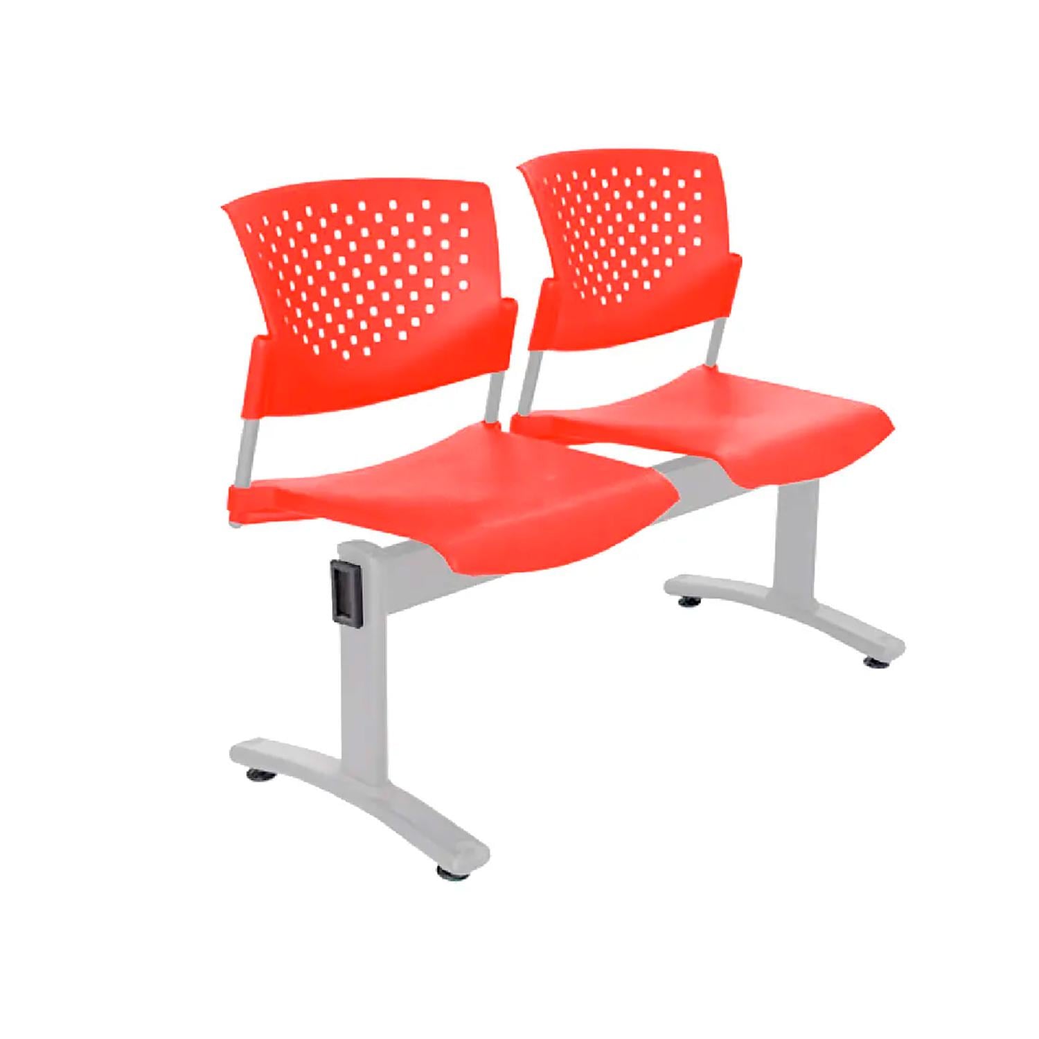 BANQUETA DE ESPERA BUTTERFLY VE ROJO 2 ASIENTOS EG OFIDEAS - 1