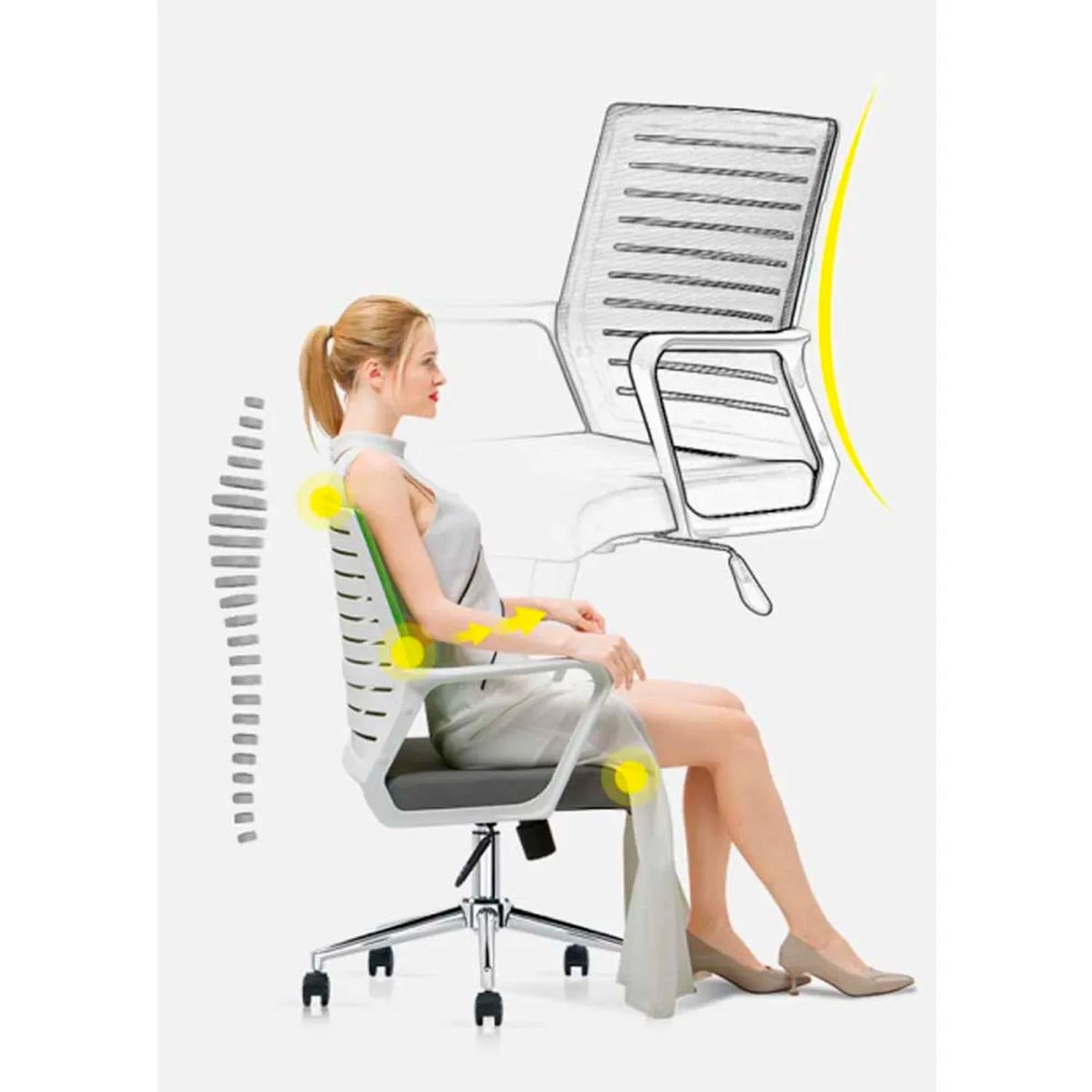SILLA ERGONÓMICA TORINO PREMIUM VERDE OFIDEAS - 4