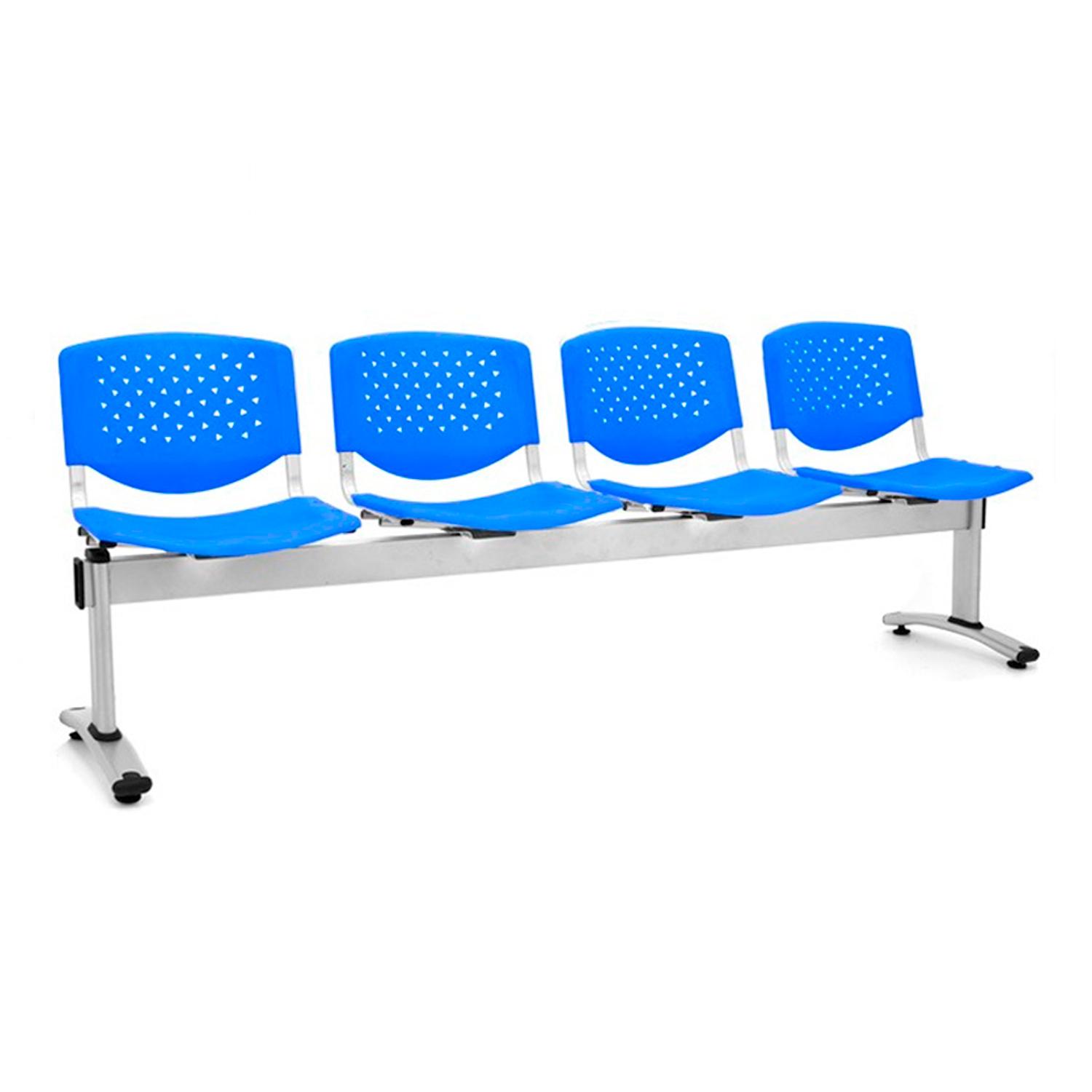 BANQUETA DE ESPERA PRISMA PRO AZUL 4 ASIENTOS EG OFIDEAS - 1