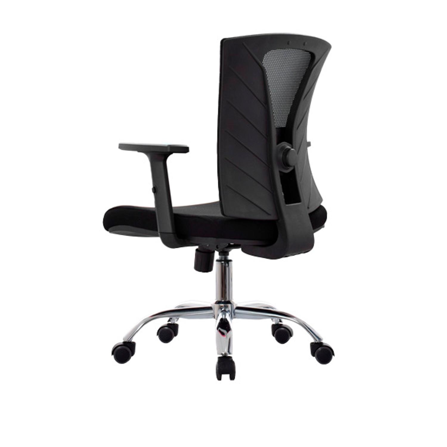 SILLA ERGONÓMICA NIX GERENTE BRAZOS 1D CROMADO NEGRO OFIDEAS - 4