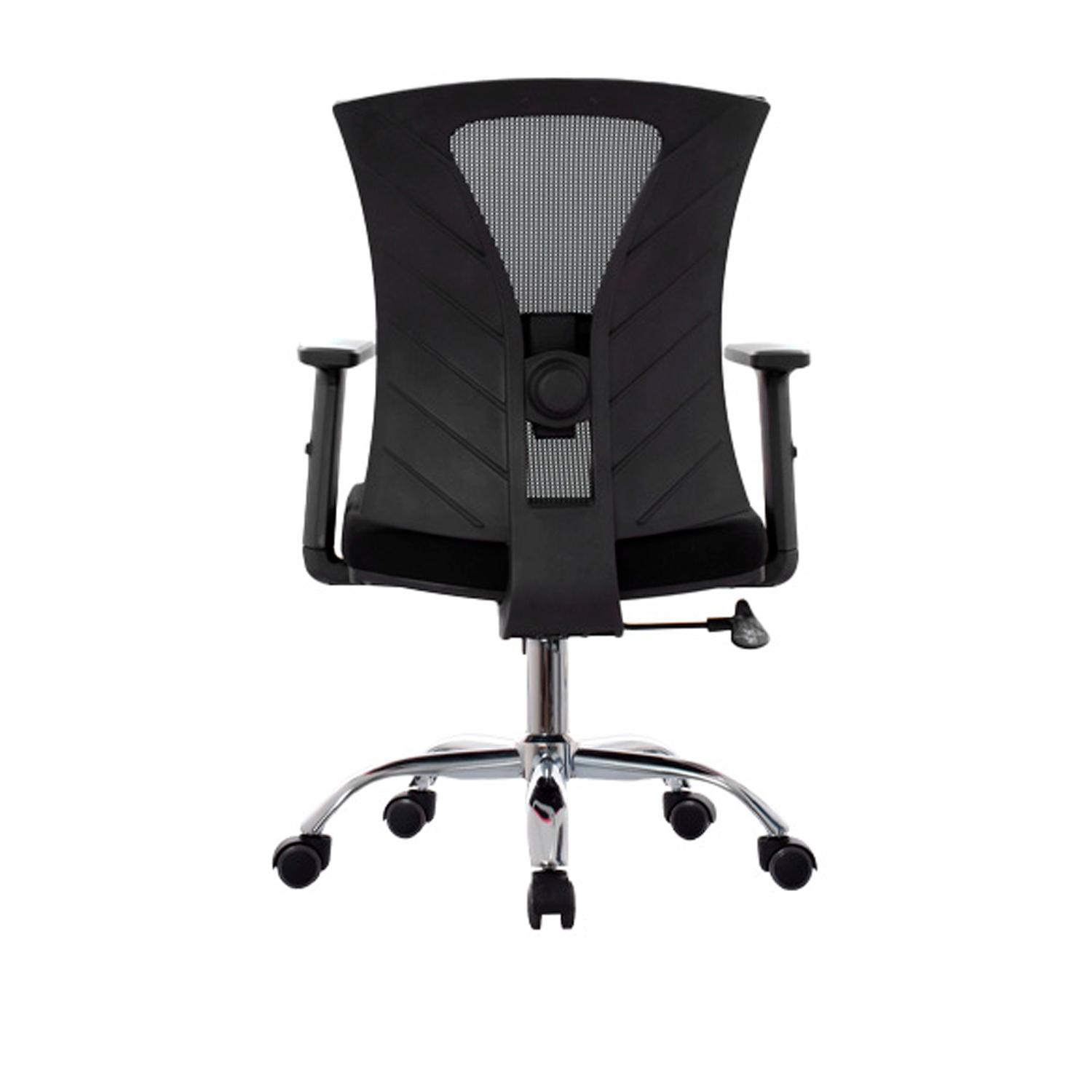 SILLA ERGONÓMICA NIX GERENTE BRAZOS 1D CROMADO NEGRO OFIDEAS - 5