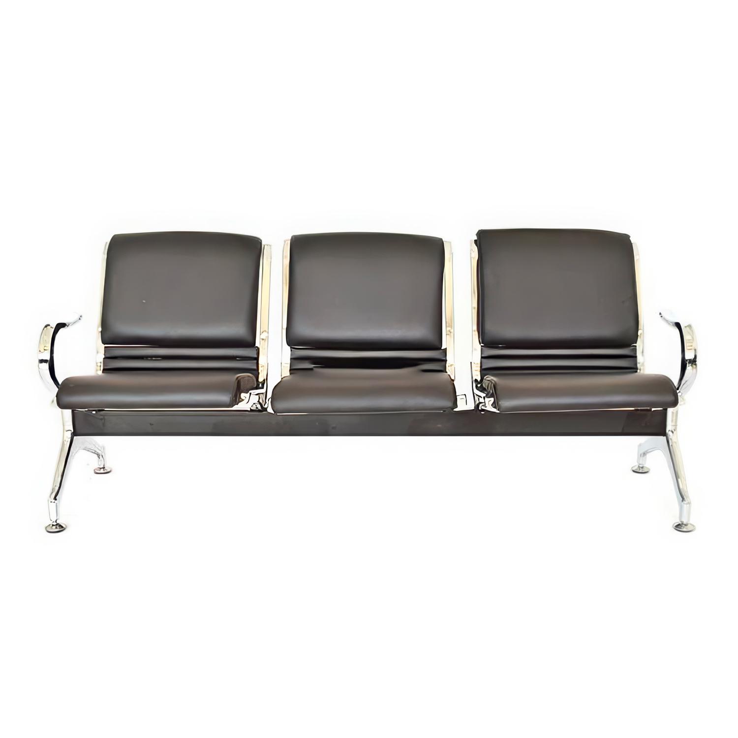 TANDEM AEROPUERTO FULL TAPIZ NEGRO 3 ASIENTOS OFIDEAS - 2