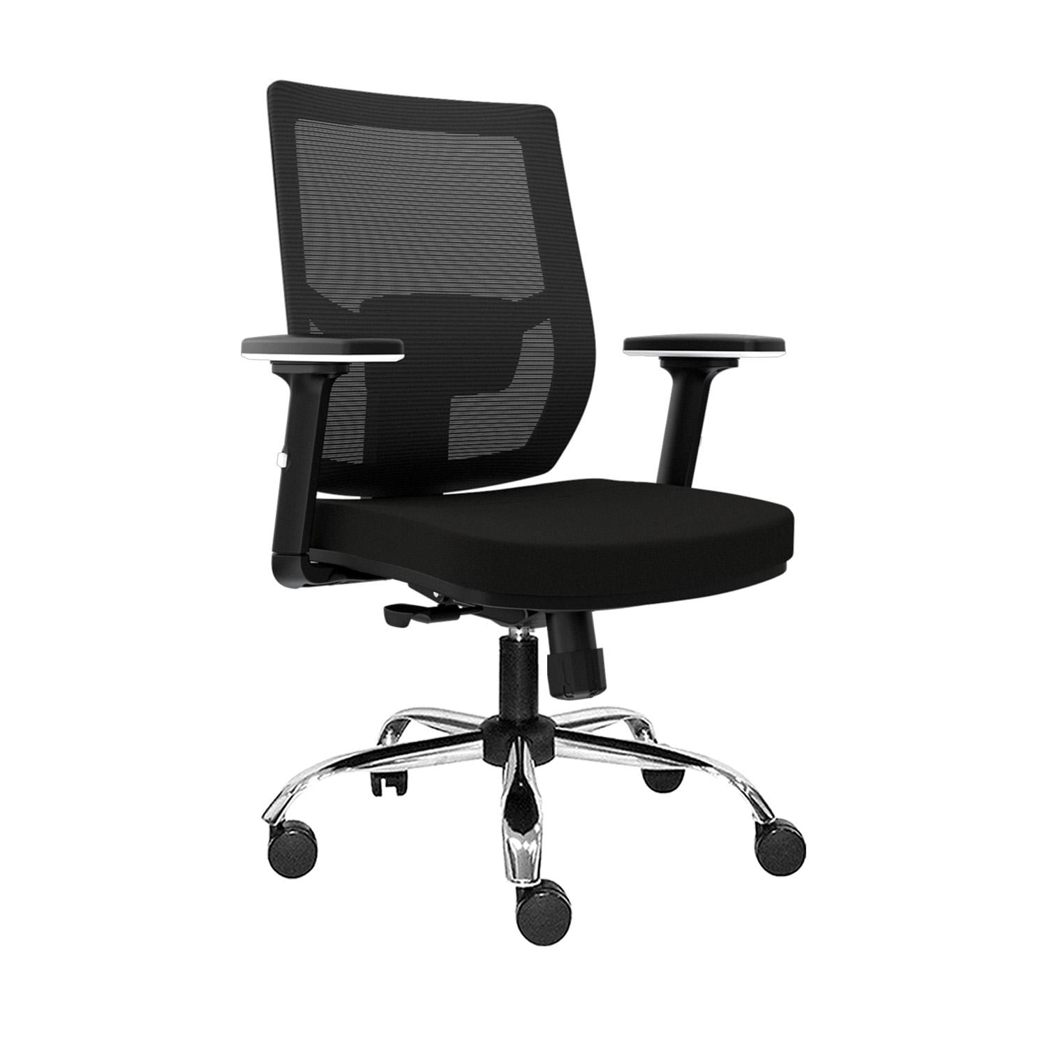 SILLA ERGONÓMICA LIMS SYNCRO BRAZOS 3D GERENTE CROMADO NEGRO OFIDEAS - 1