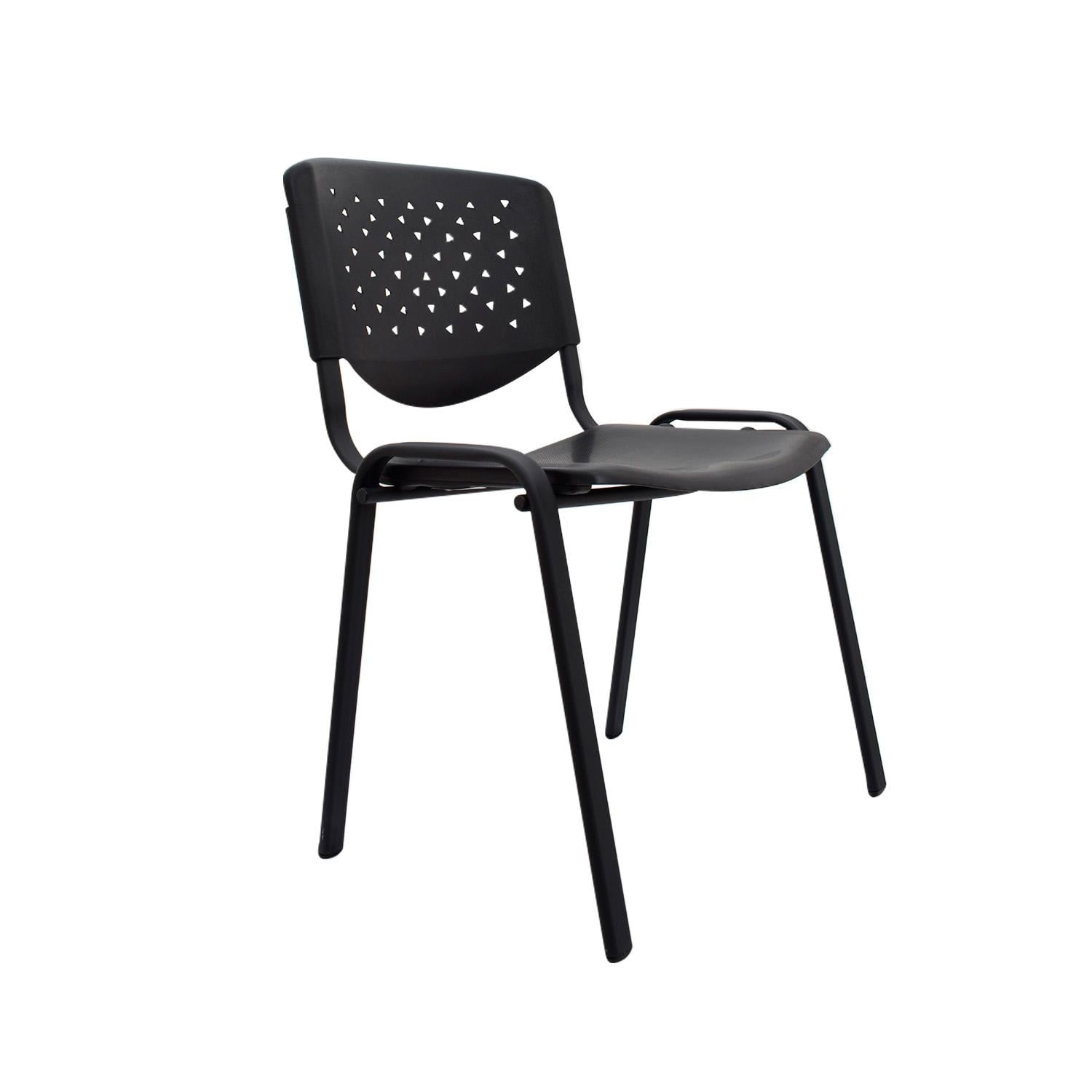 SILLA FIJA DE VISITA PRISMA NEGRO EN OFIDEAS - 1
