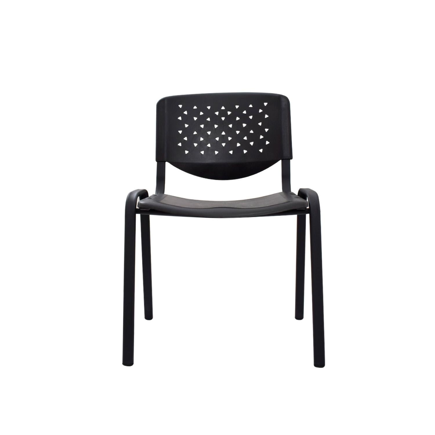 SILLA FIJA DE VISITA PRISMA NEGRO EN OFIDEAS - 2