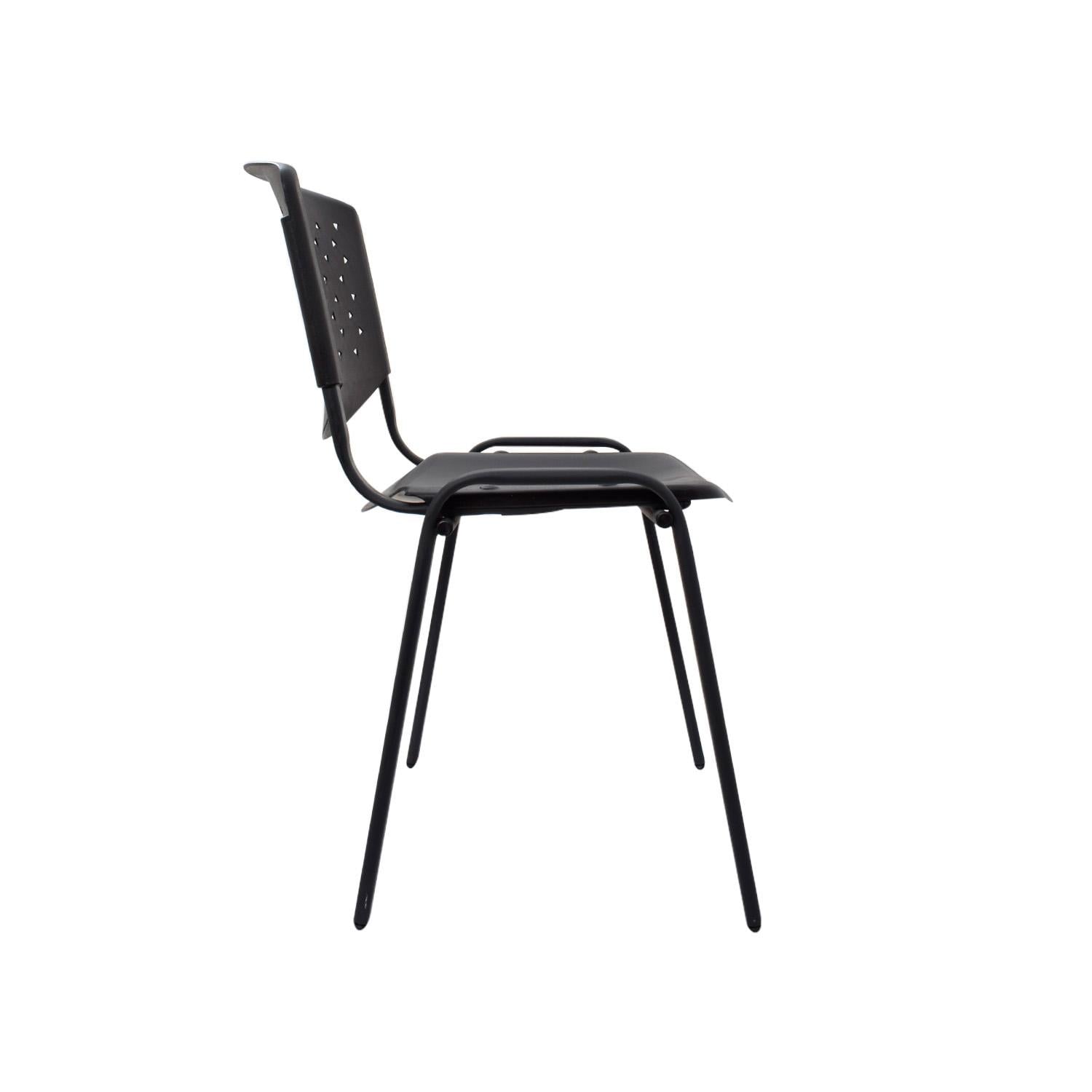 SILLA FIJA DE VISITA PRISMA NEGRO EN OFIDEAS - 3