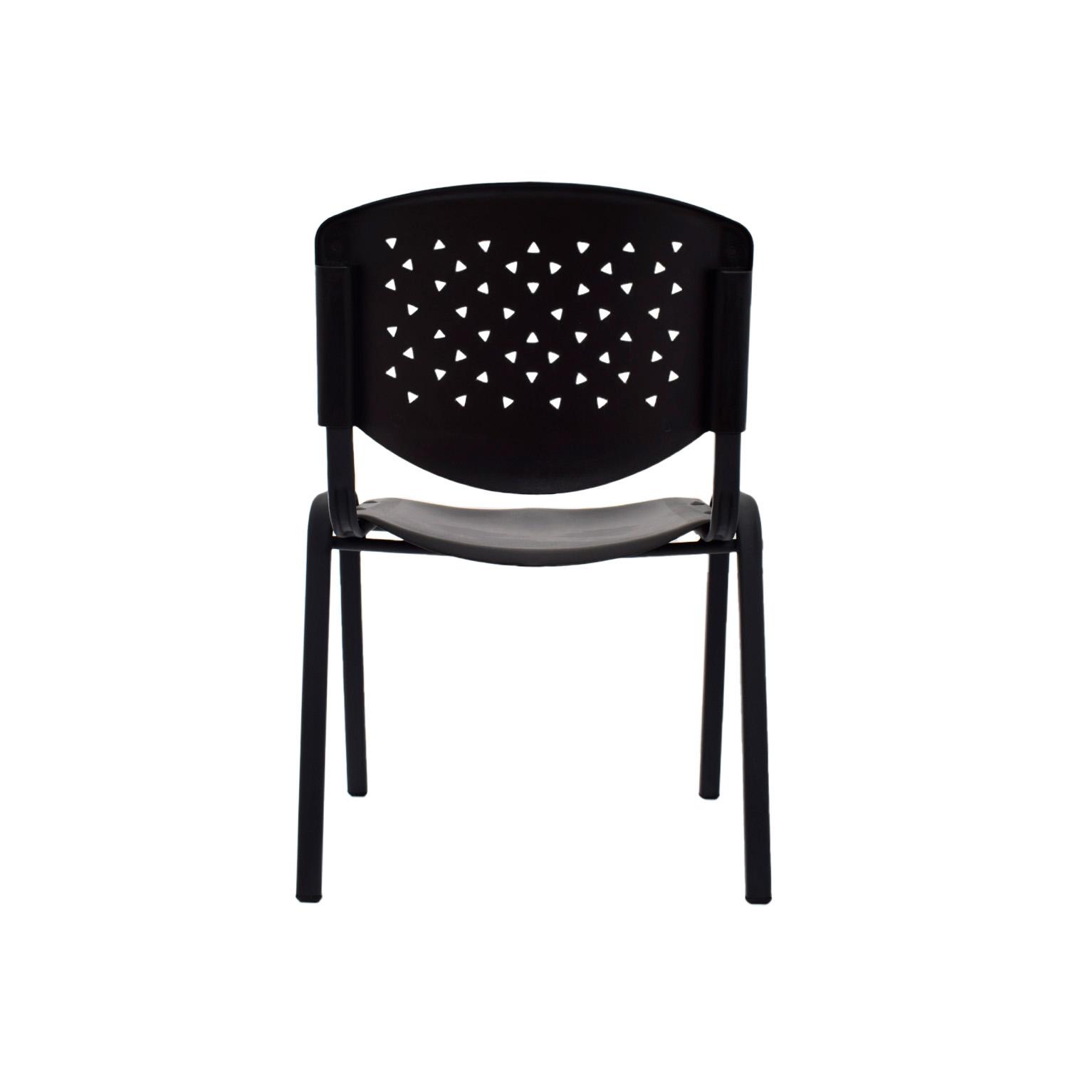 SILLA FIJA DE VISITA PRISMA NEGRO EN OFIDEAS - 4