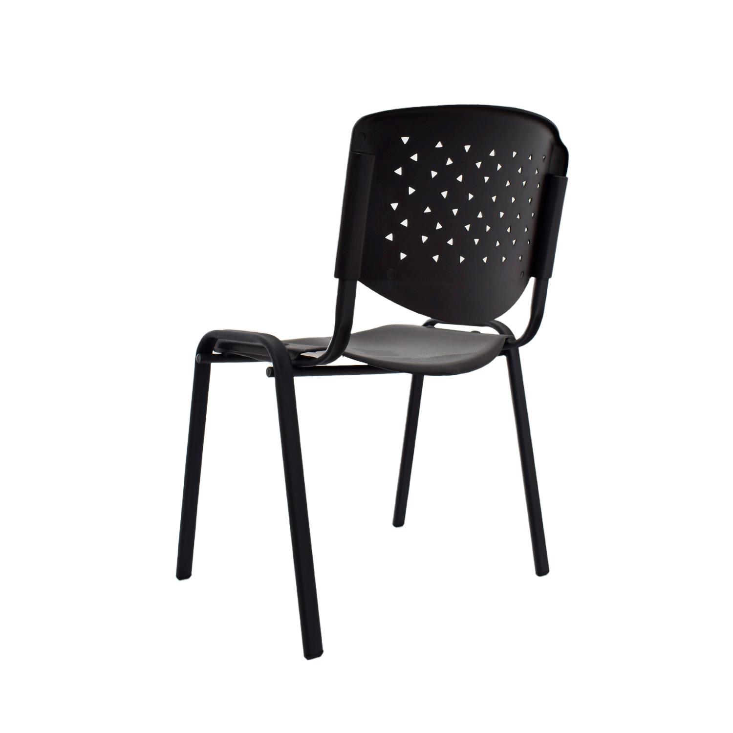 SILLA FIJA DE VISITA PRISMA NEGRO EN OFIDEAS - 5