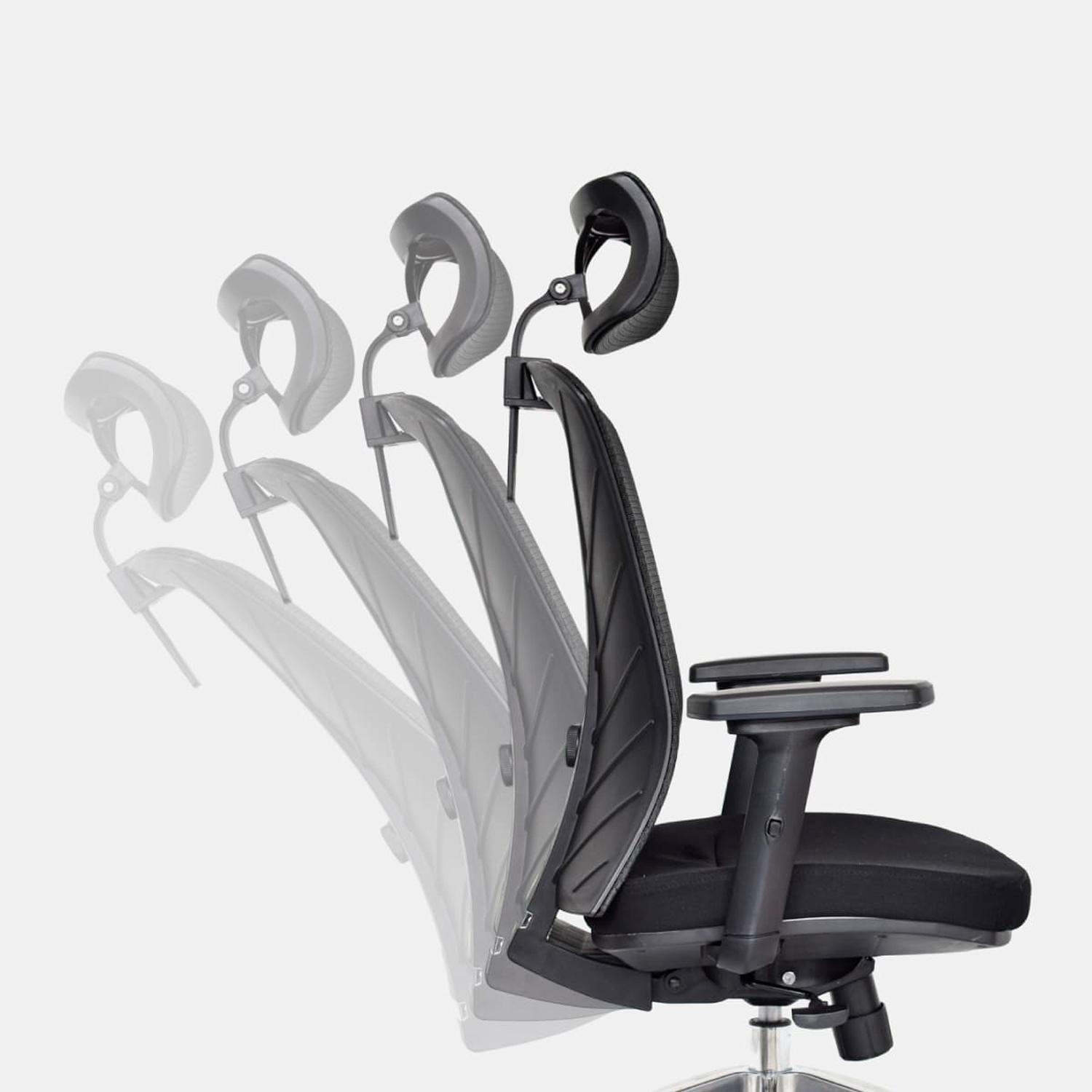 SILLA ERGONÓMICA VERSALLES PRESIDENTE BRAZOS 1D CROMADO NEGRO OFIDEAS - 5