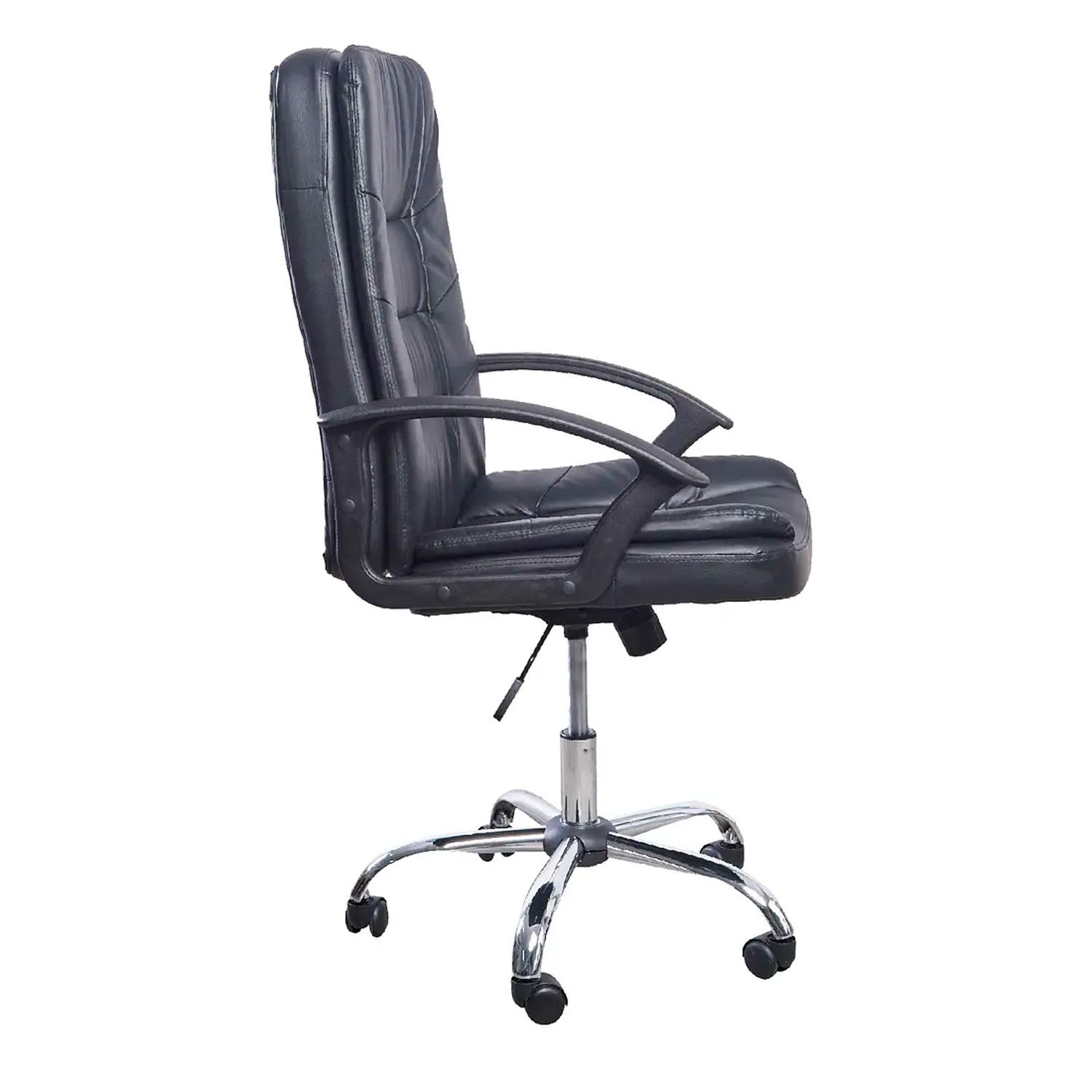 SILLA DE OFICINA ERGONÓMICA GERENTE CAPELLINI CUERO NEGRO OFIDEAS - 3