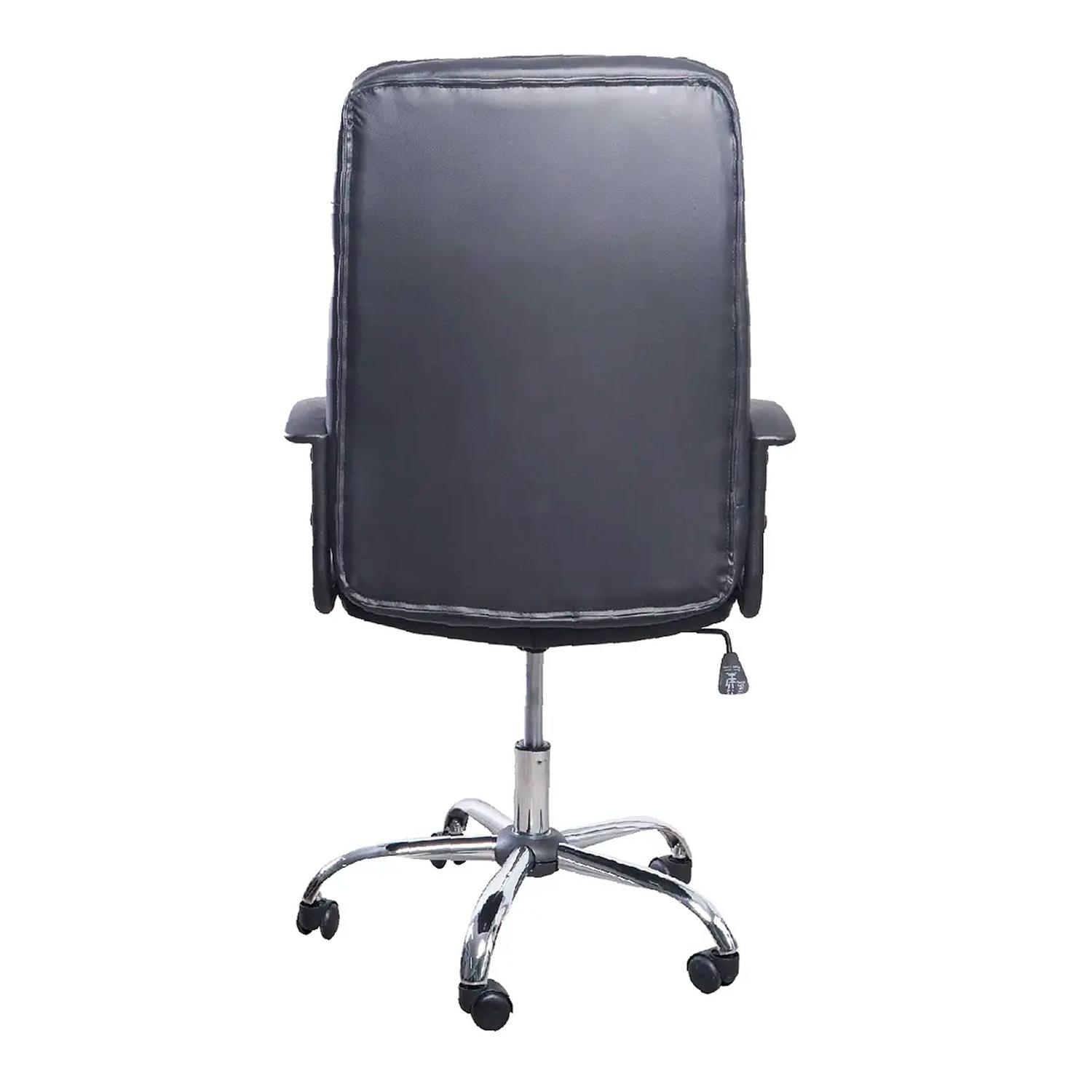 SILLA DE OFICINA ERGONÓMICA GERENTE CAPELLINI CUERO NEGRO OFIDEAS - 4