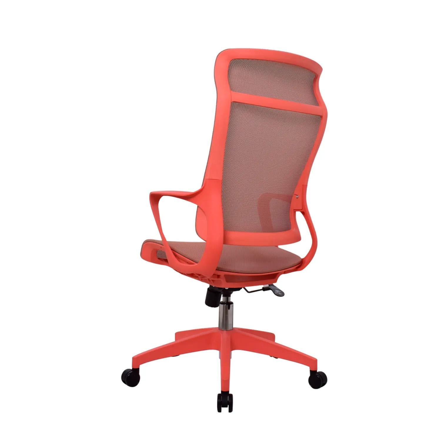 SILLA ERGONÓMICA RIGS PRESIDENTE MALLA ROSA OFIDEAS - 4