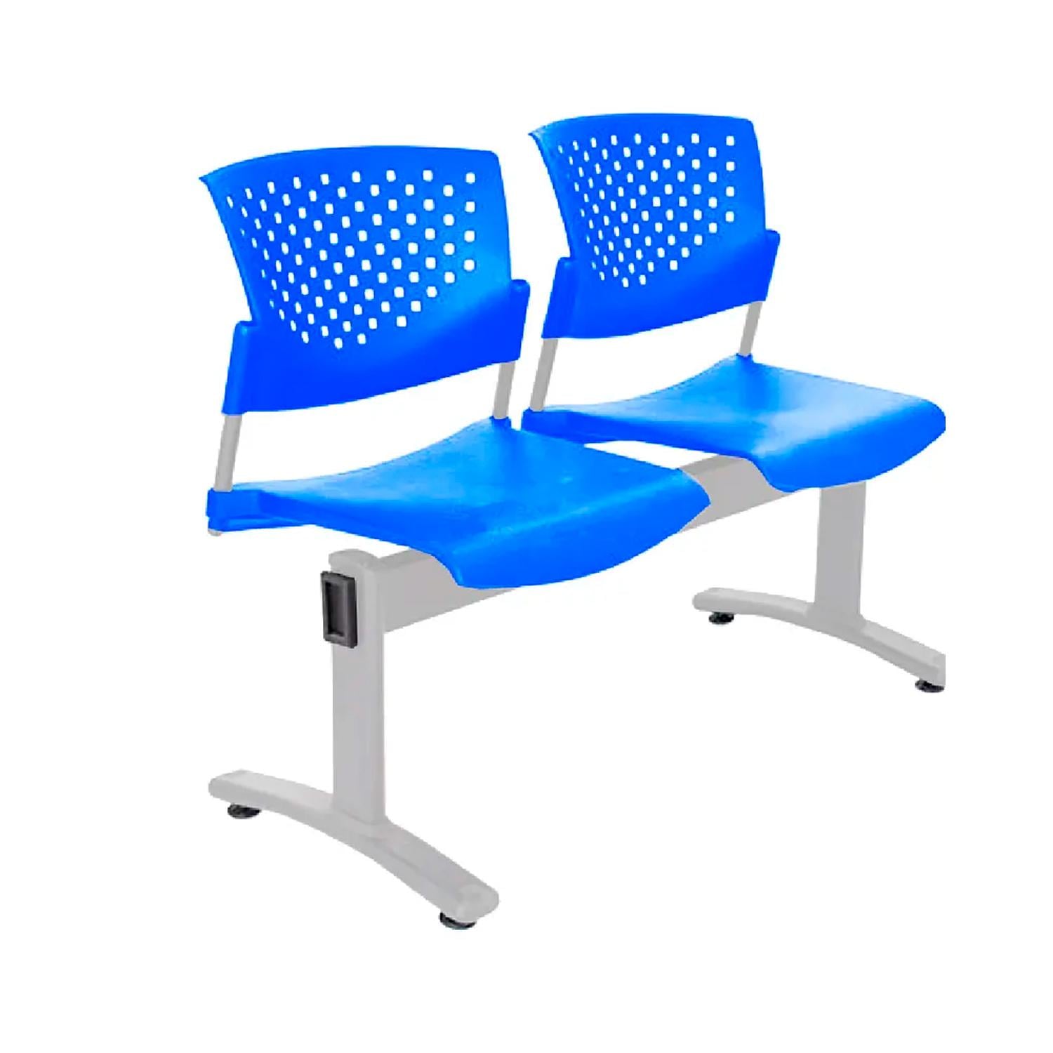 BANQUETA DE ESPERA BUTTERFLY VE AZUL 2 ASIENTOS EG OFIDEAS - 1