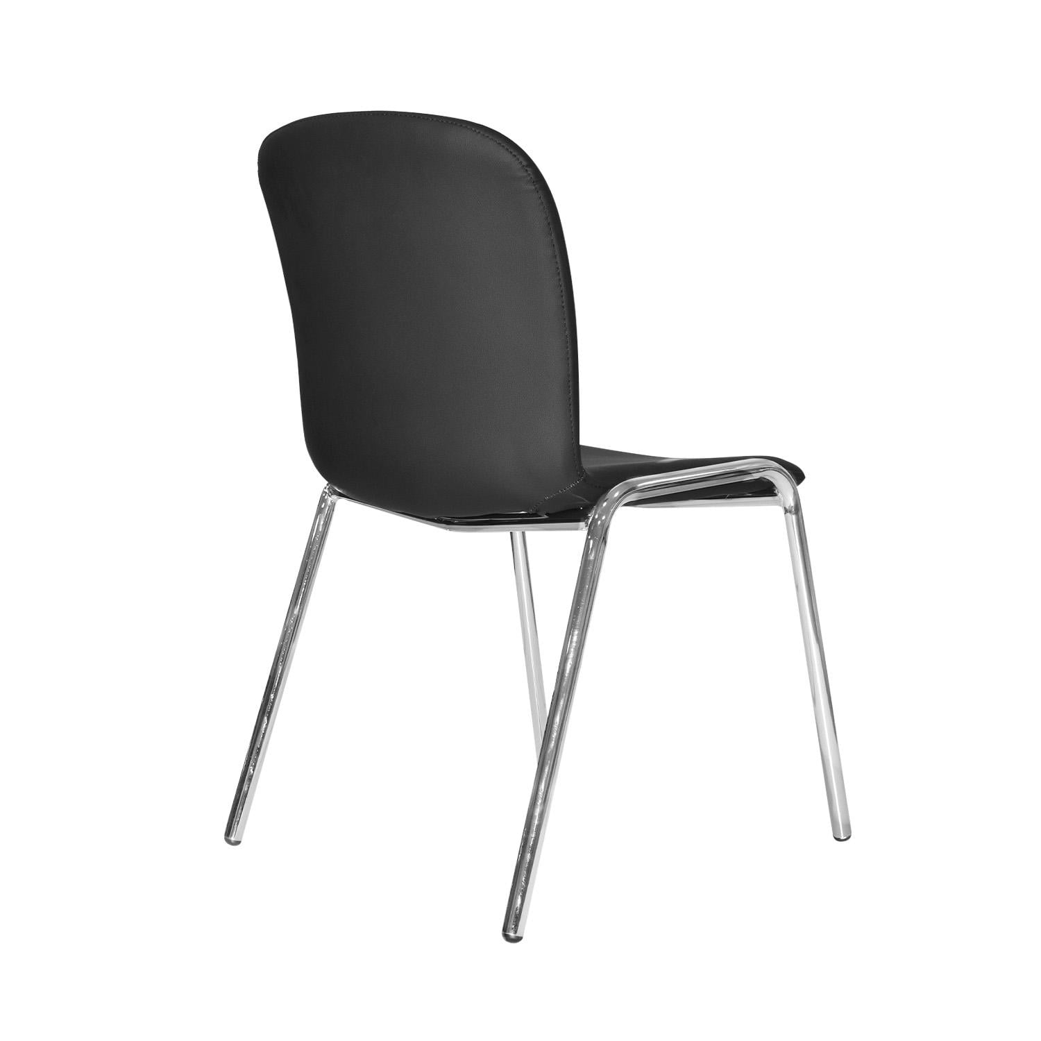 SILLA FIJA BARU CUERO NEGRO OFIDEAS - 4