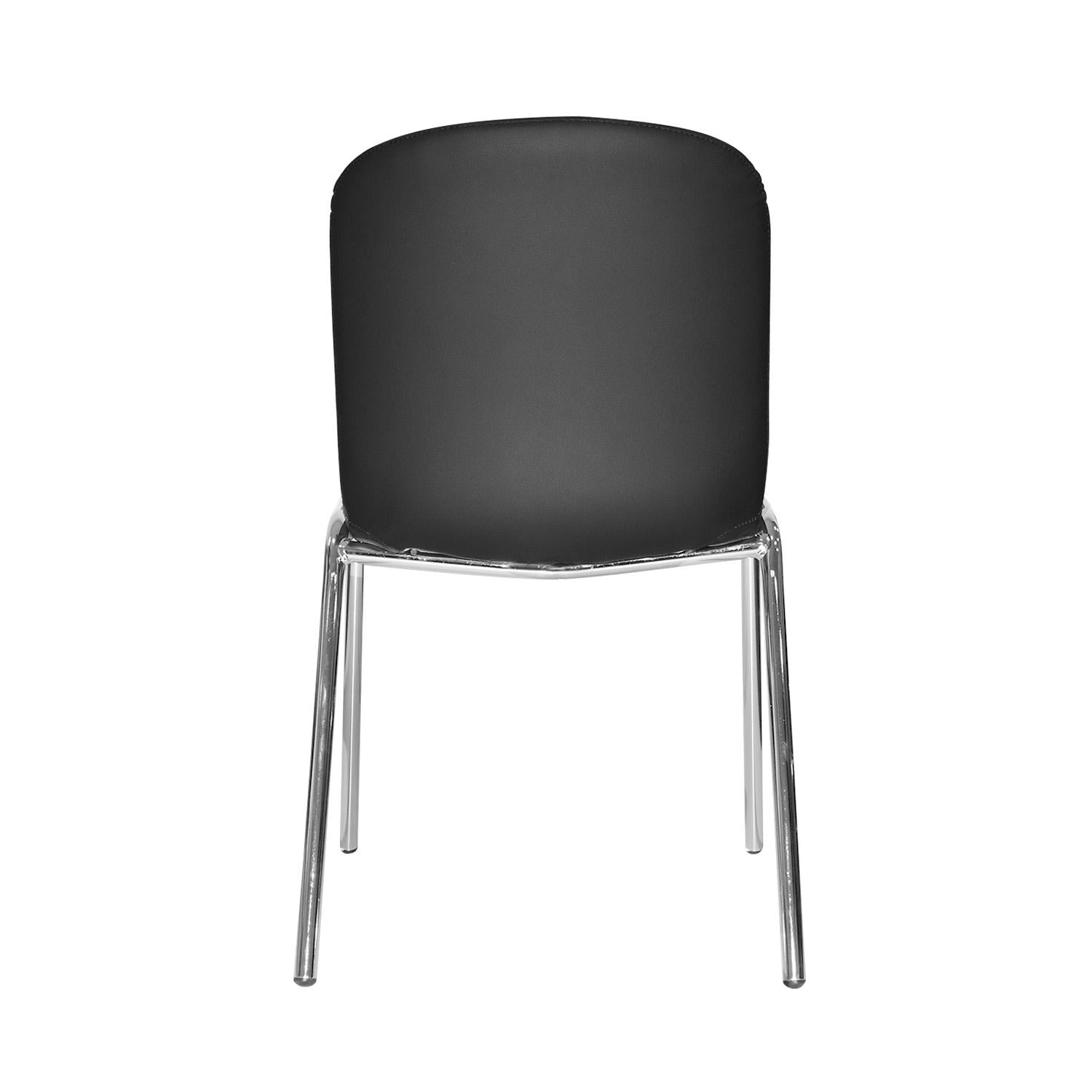 SILLA FIJA BARU CUERO NEGRO OFIDEAS - 5