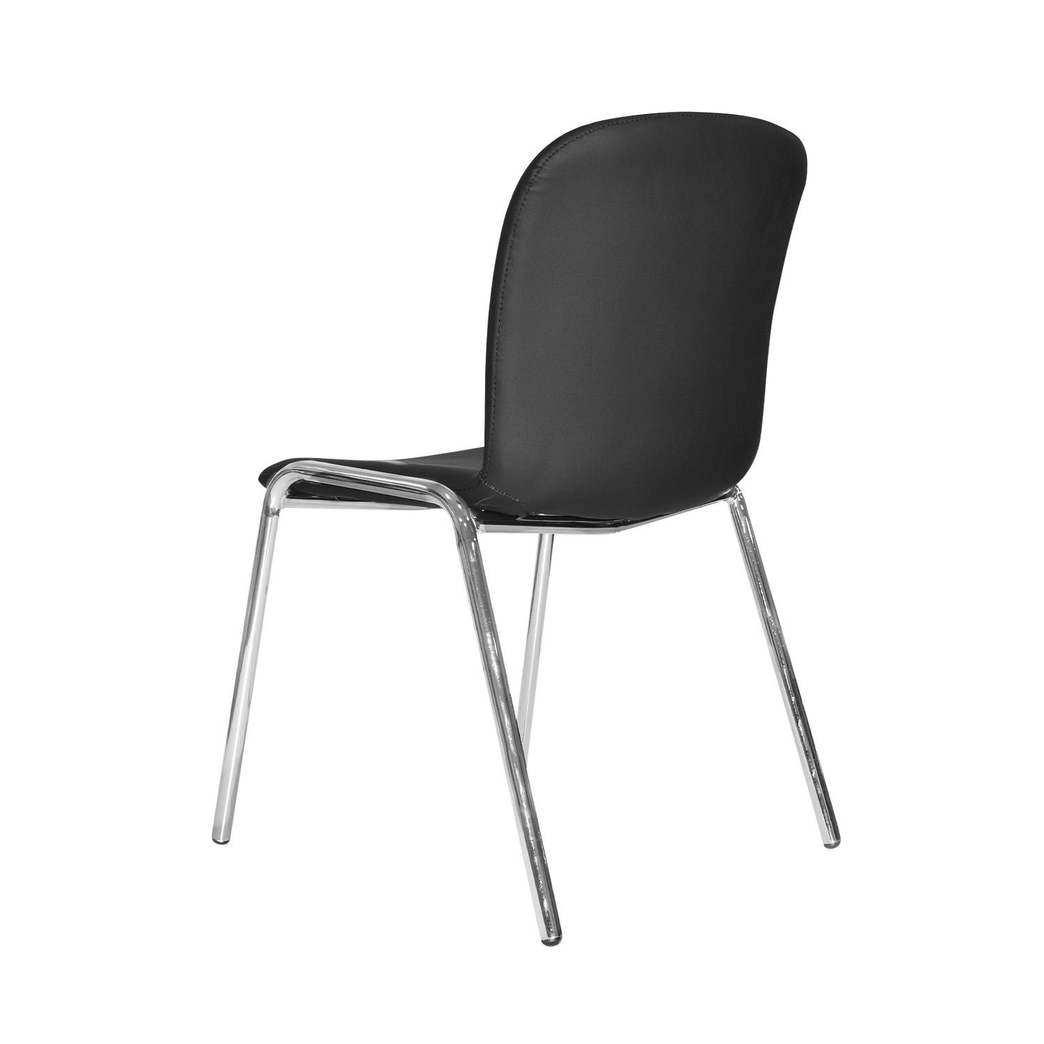 SILLA FIJA BARU CUERO NEGRO OFIDEAS - 6