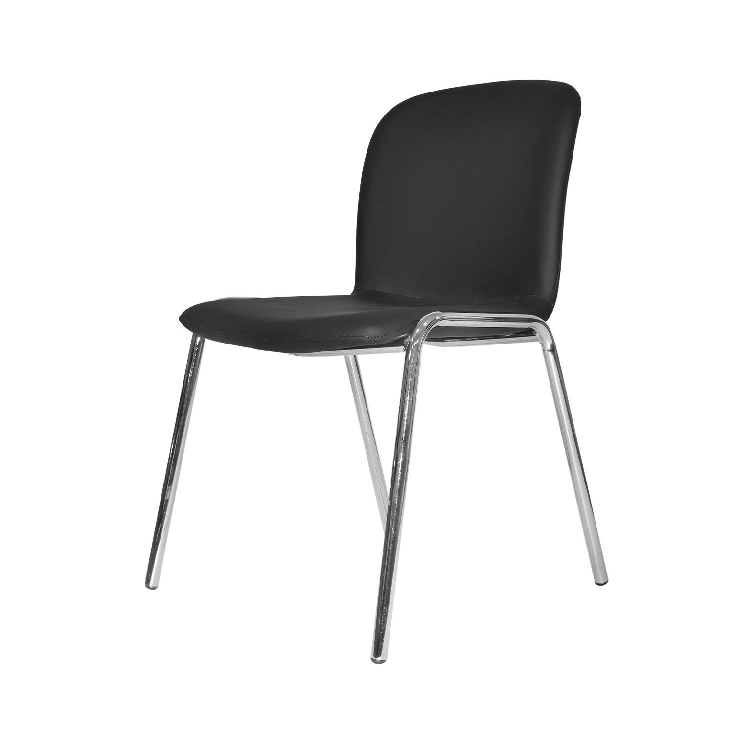 SILLA FIJA BARU CUERO NEGRO OFIDEAS - 8