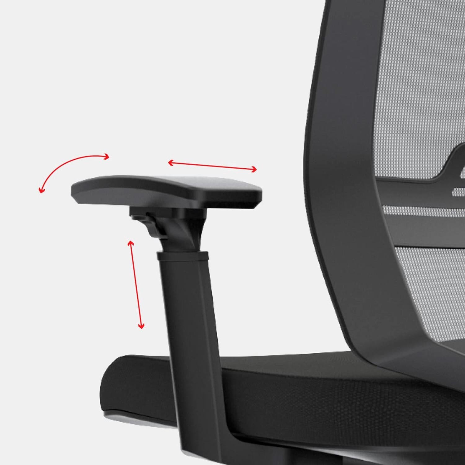 SILLA ERGONÓMICA AERON GERENTE BRAZOS 3D CROMADO NEGRO OFIDEAS - 4