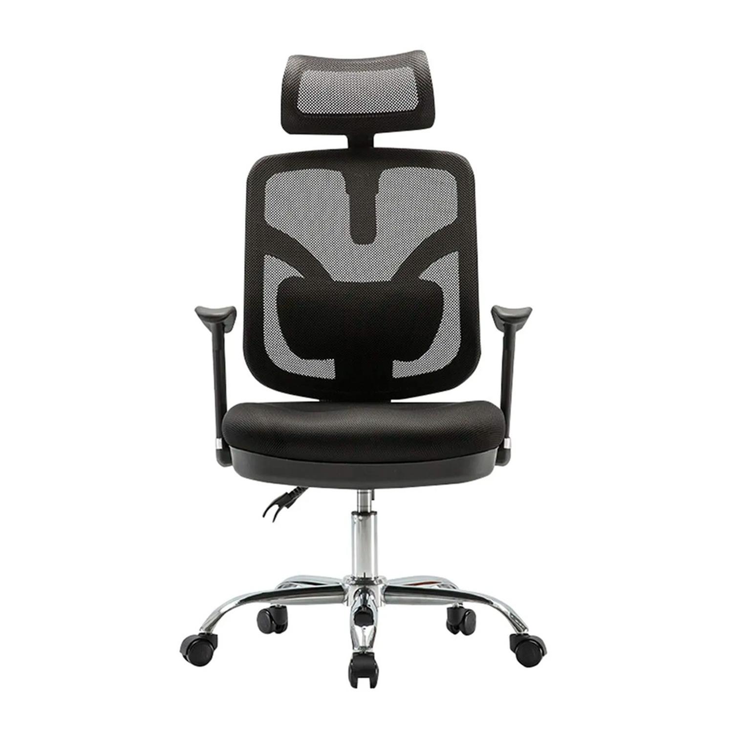 SILLA ERGONÓMICA TRIM PREMIUM NEGRO CROMADO OFIDEAS - 1