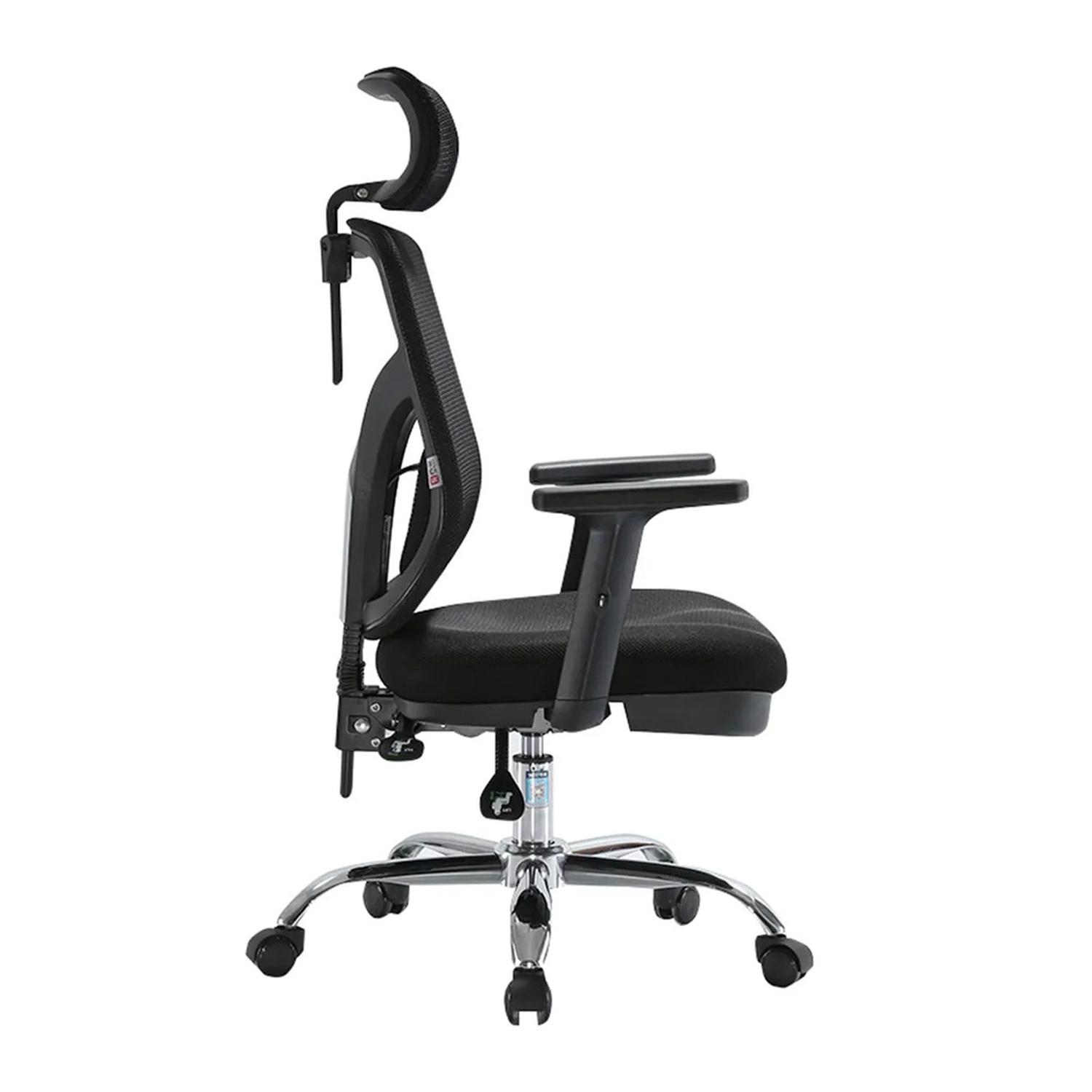 SILLA ERGONÓMICA TRIM PREMIUM NEGRO CROMADO OFIDEAS - 2