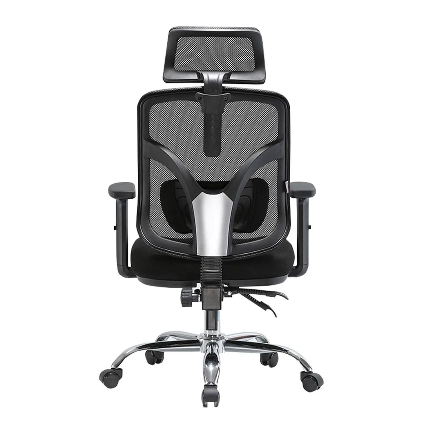 SILLA ERGONÓMICA TRIM PREMIUM NEGRO CROMADO OFIDEAS - 3