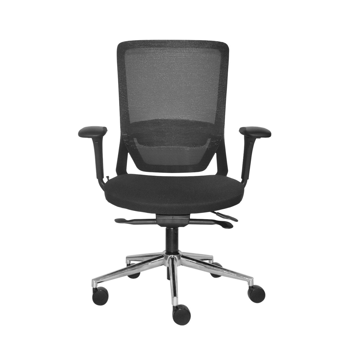 SILLA ERGONÓMICA LOOP GERENTE 4D CROMADO NEGRO OFIDEAS - 2