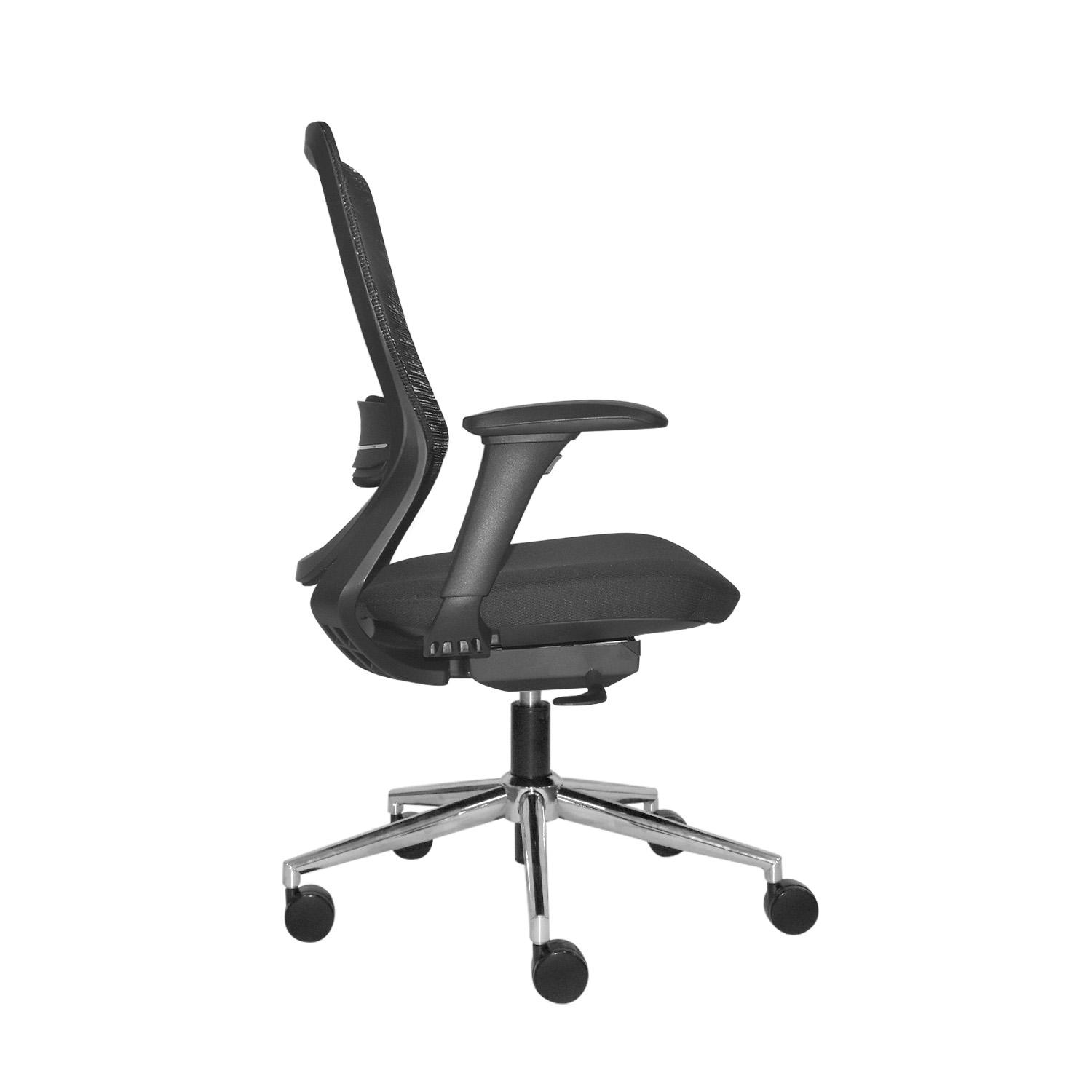 SILLA ERGONÓMICA LOOP GERENTE 4D CROMADO NEGRO OFIDEAS - 3