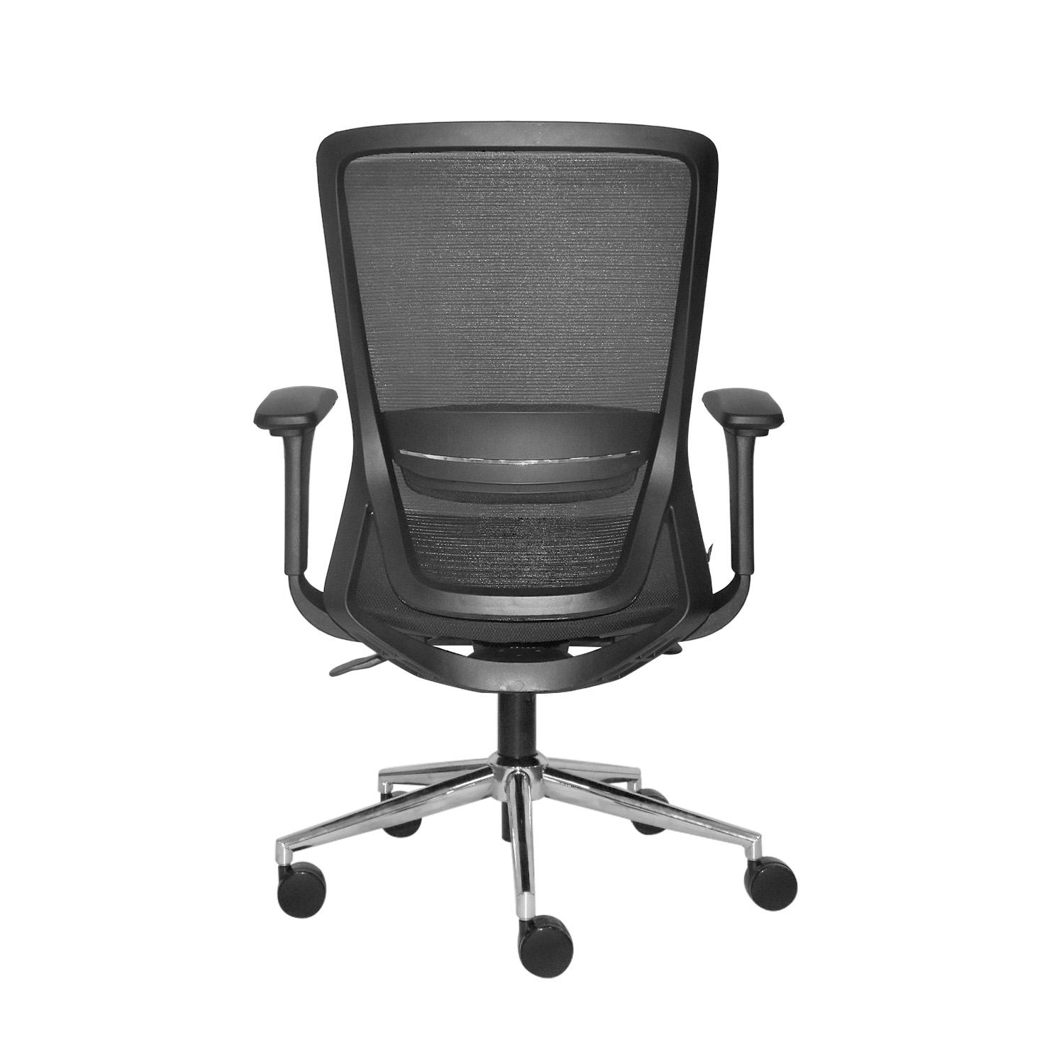 SILLA ERGONÓMICA LOOP GERENTE 4D CROMADO NEGRO OFIDEAS - 5
