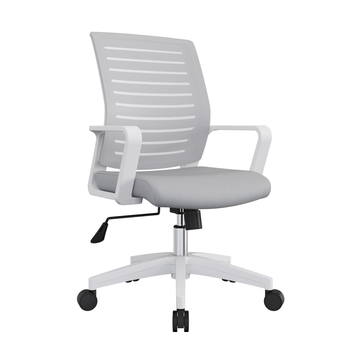SILLA ERGONÓMICA ONIX GERENTE NYLON BLANCO Y GRIS OFIDEAS - 1