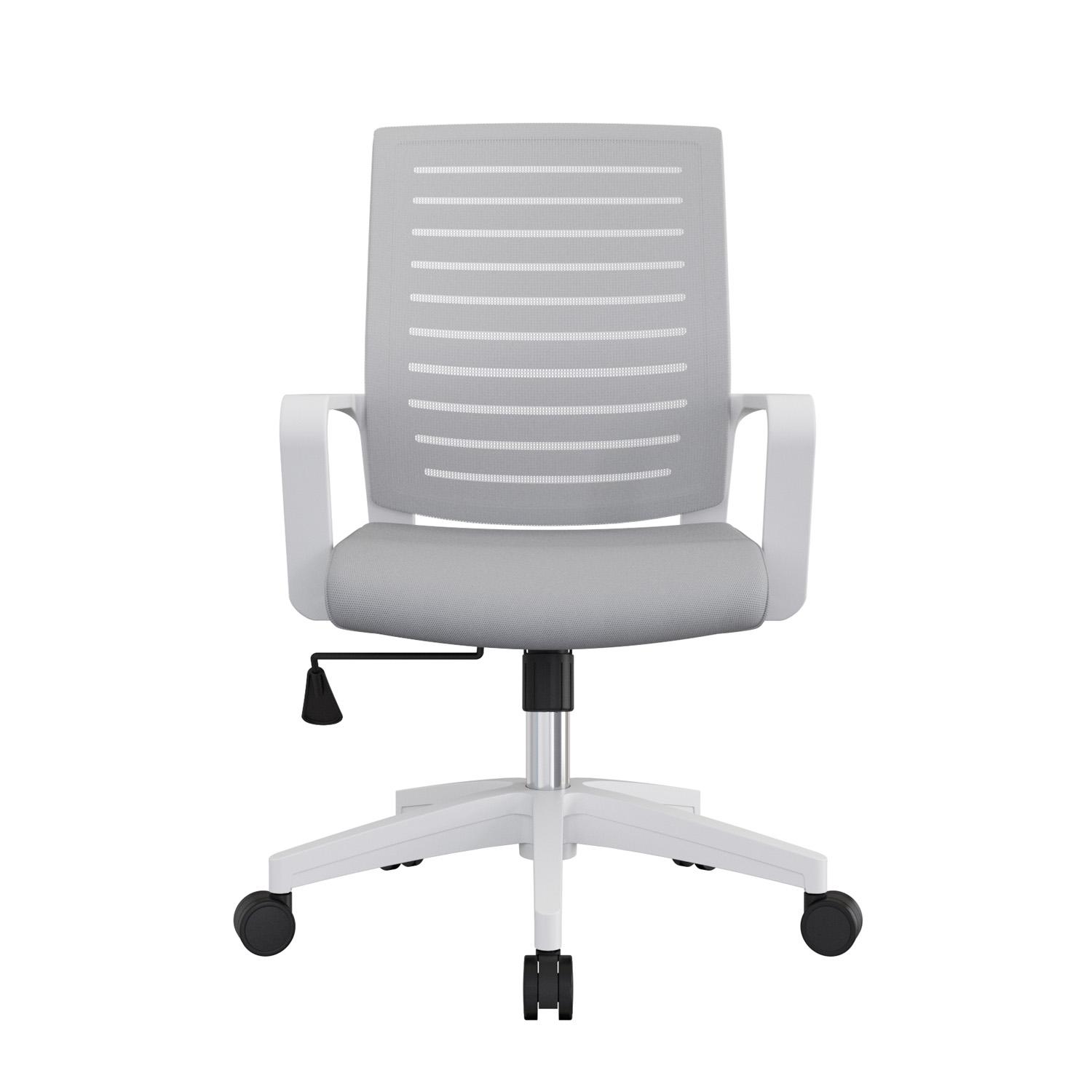 SILLA ERGONÓMICA ONIX GERENTE NYLON BLANCO Y GRIS OFIDEAS - 2