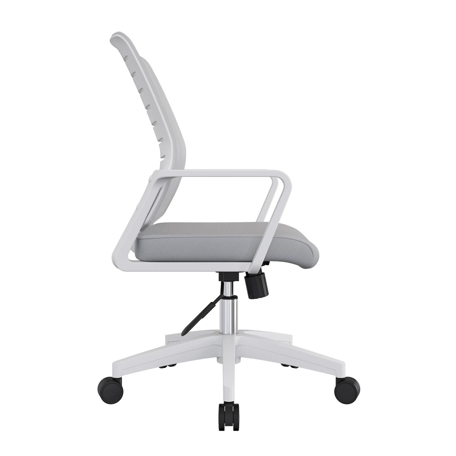 SILLA ERGONÓMICA ONIX GERENTE NYLON BLANCO Y GRIS OFIDEAS - 3