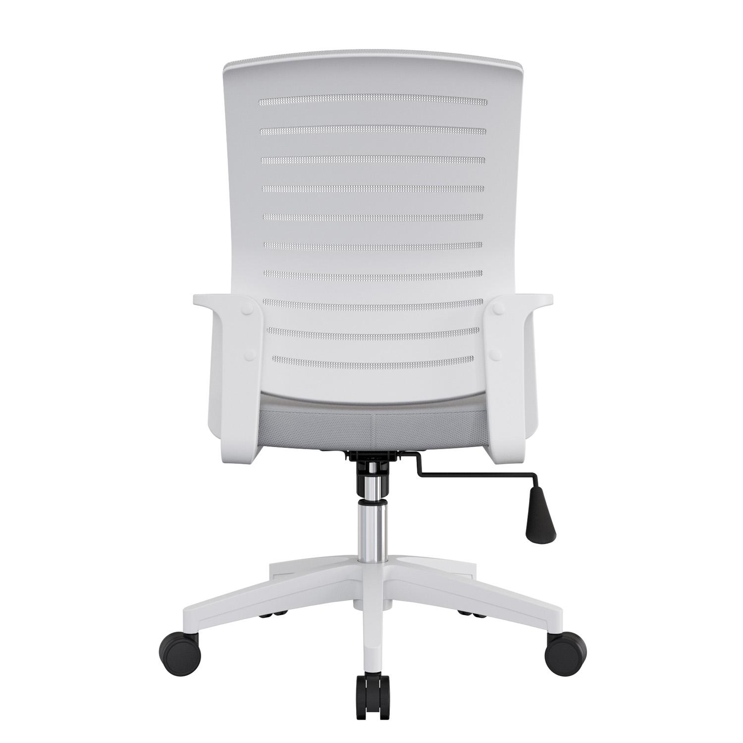 SILLA ERGONÓMICA ONIX GERENTE NYLON BLANCO Y GRIS OFIDEAS - 4