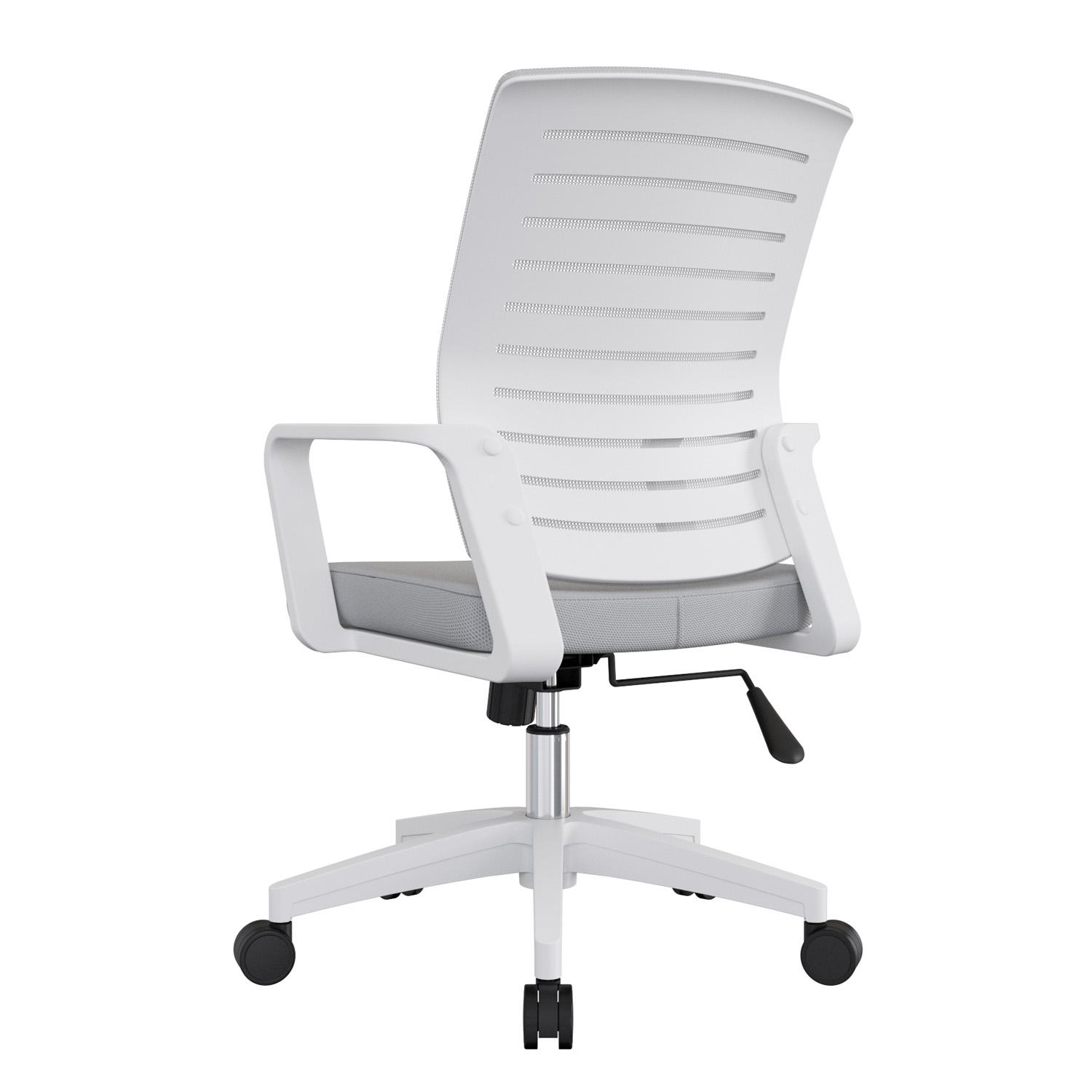 SILLA ERGONÓMICA ONIX GERENTE NYLON BLANCO Y GRIS OFIDEAS - 5