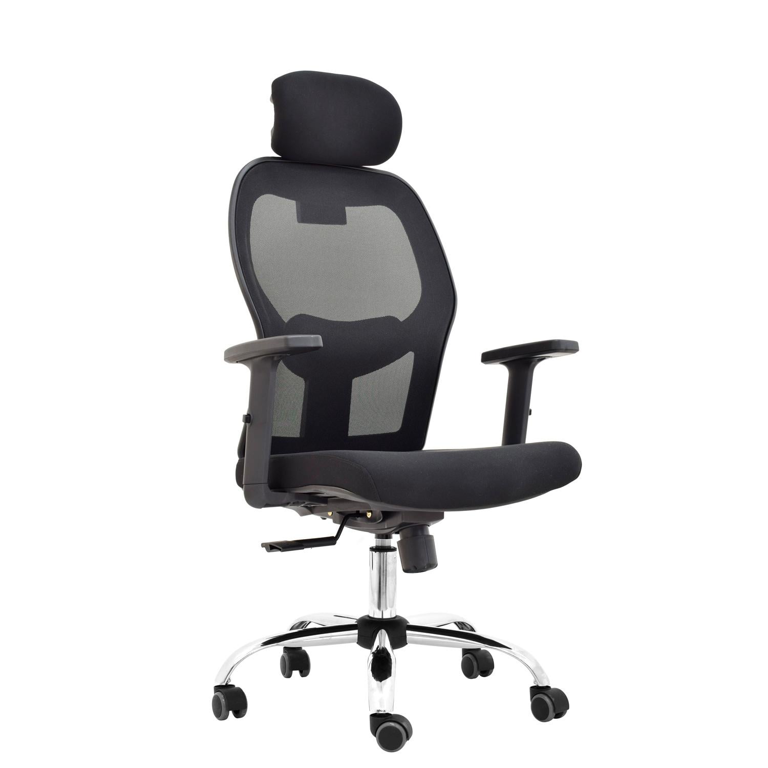 SILLA ERGONÓMICA NORUEGA PRESIDENTE CROMADO NEGRO OFIDEAS - 1